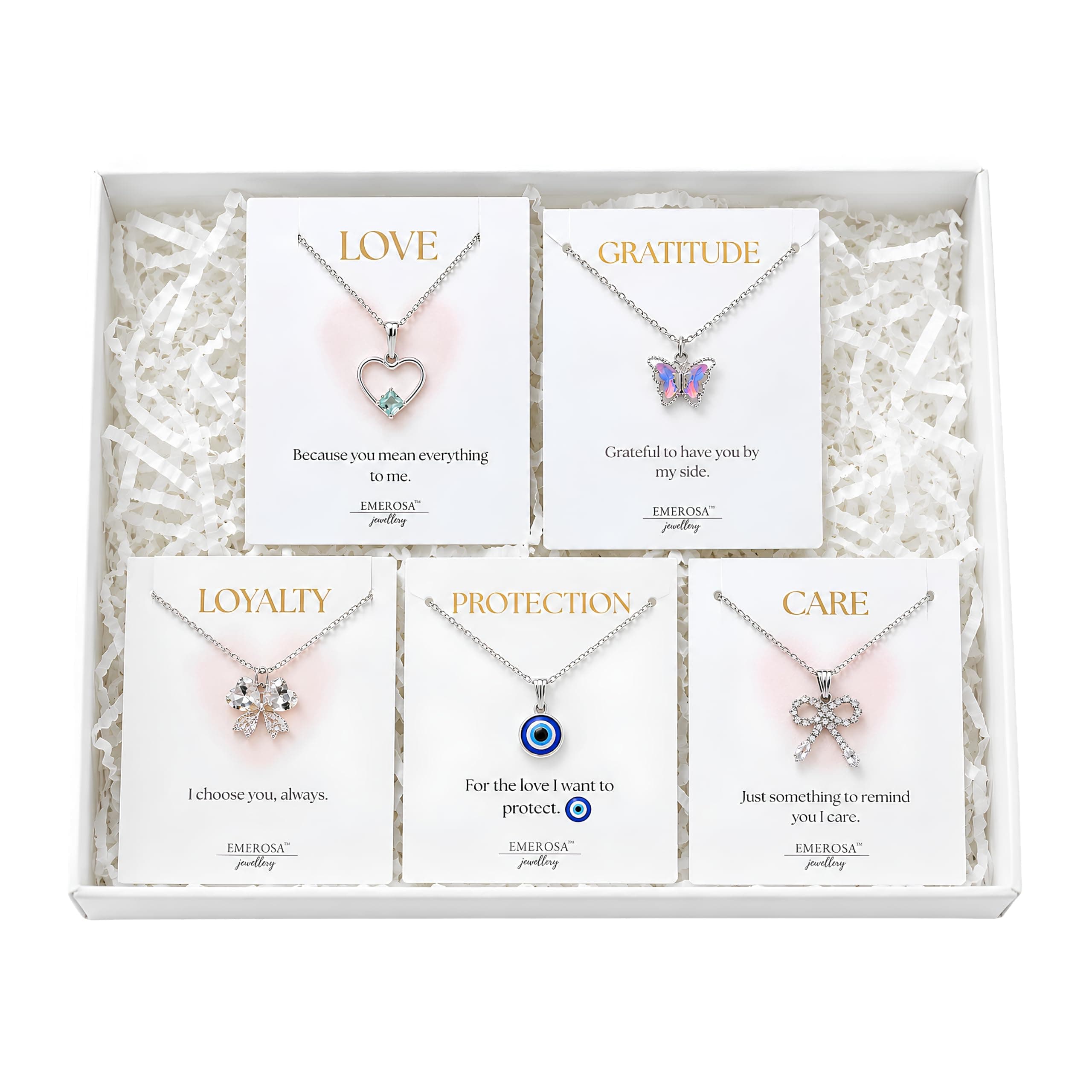 EMEROSA Necklace Combo Set for Women | Necklace Set for Girls | Stylish Trendy Chain with Pendant | Chain Set for Girls/Women for Birthday, Anniversaries, Valentine (CN-3)