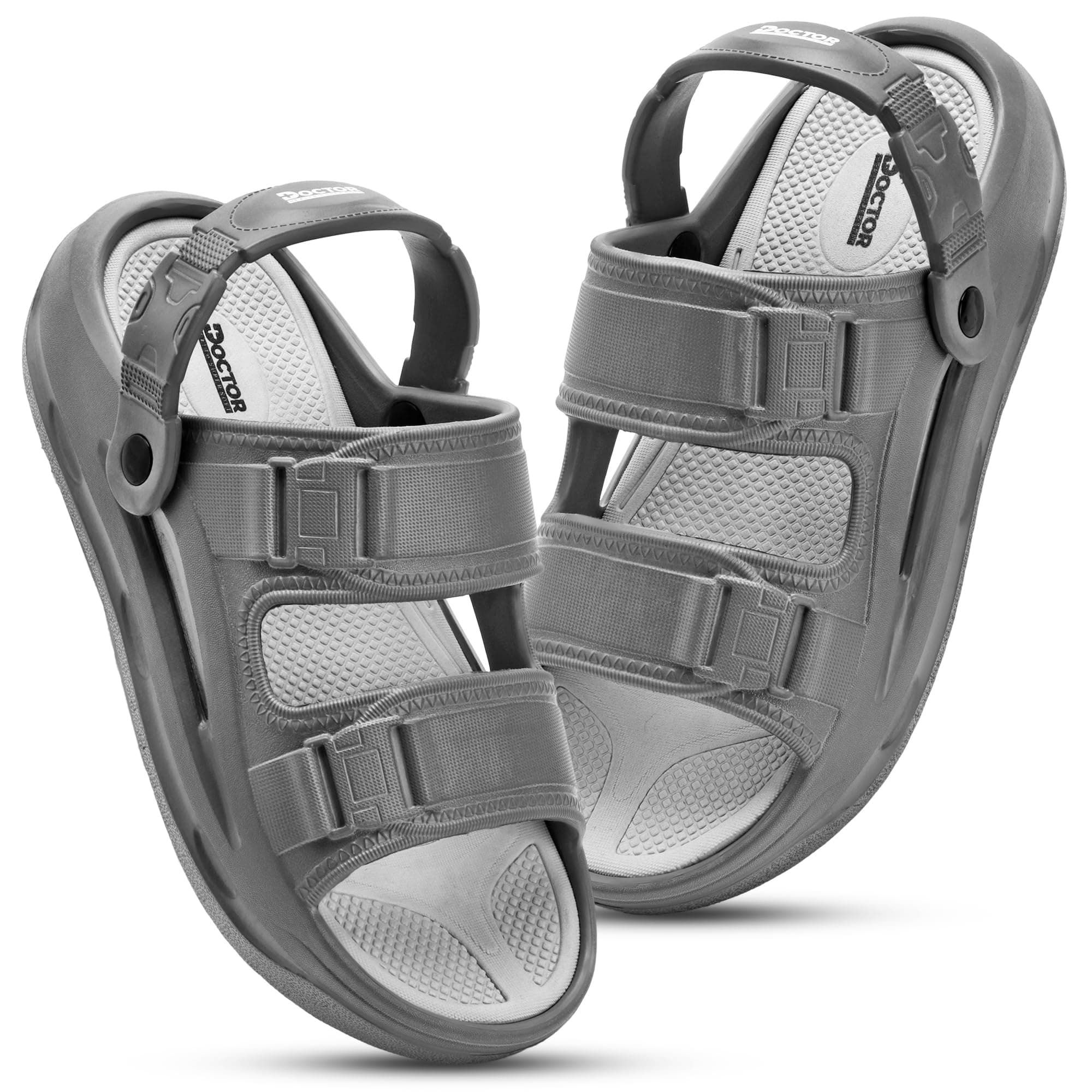 DOCTOR HEALTH SUPER SOFT Men's Sports Sandals | Lightweight EVA Sandals with Back Strap | Anti-Skid Cushioned Comfort Outdoor Casual Walking Sandals