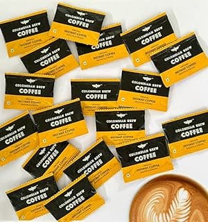 Colombian Brew Original Instant Coffee Powder Sachets, Pack of 200