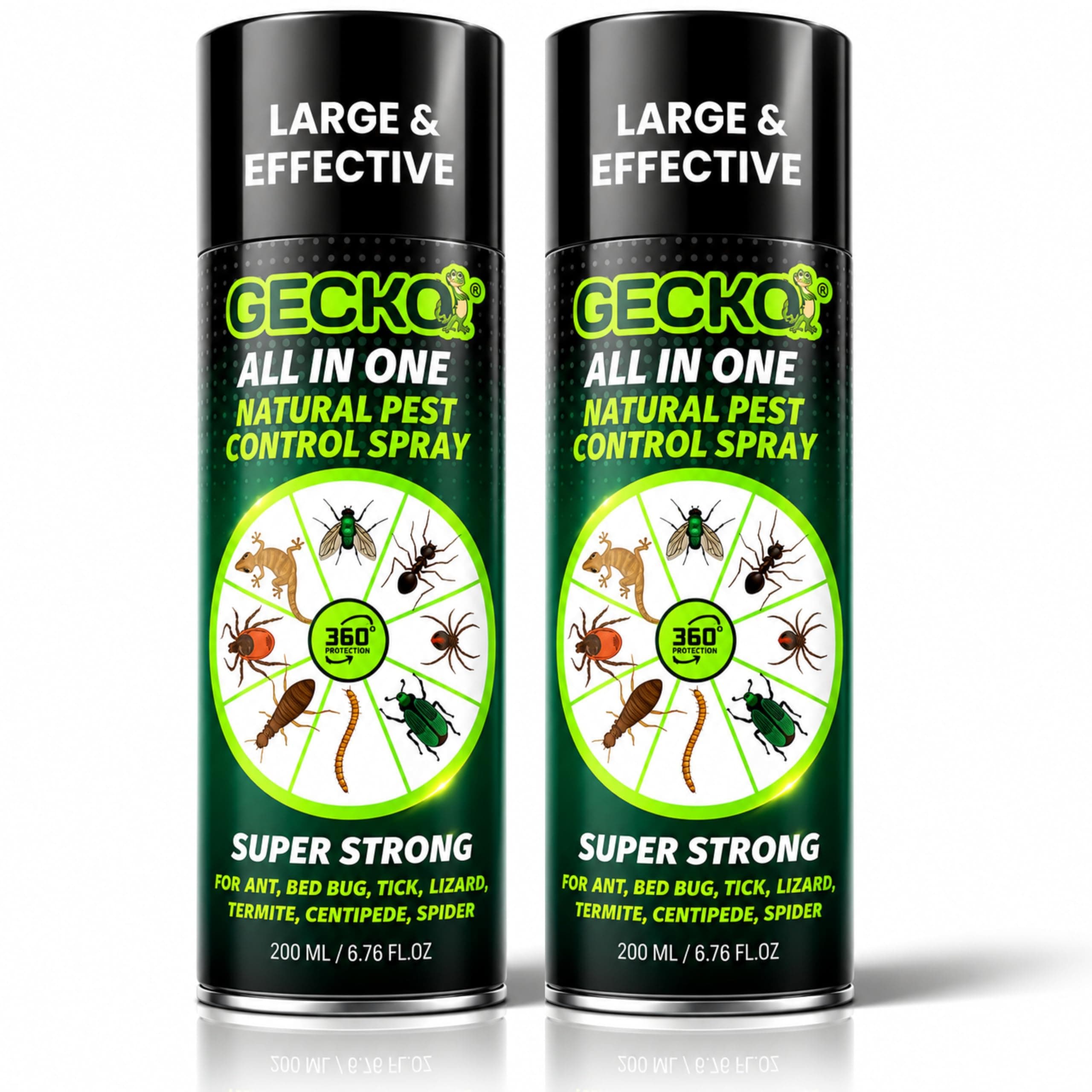 Gecko Home Repellent Control | 100% Natural | Just Repel Easy to Use Non-Toxic (200ML) | Ant, Cockroach, Rat, Lizard, Bed Bugs, Spider (Pack of 2) - FORMULATION 10X