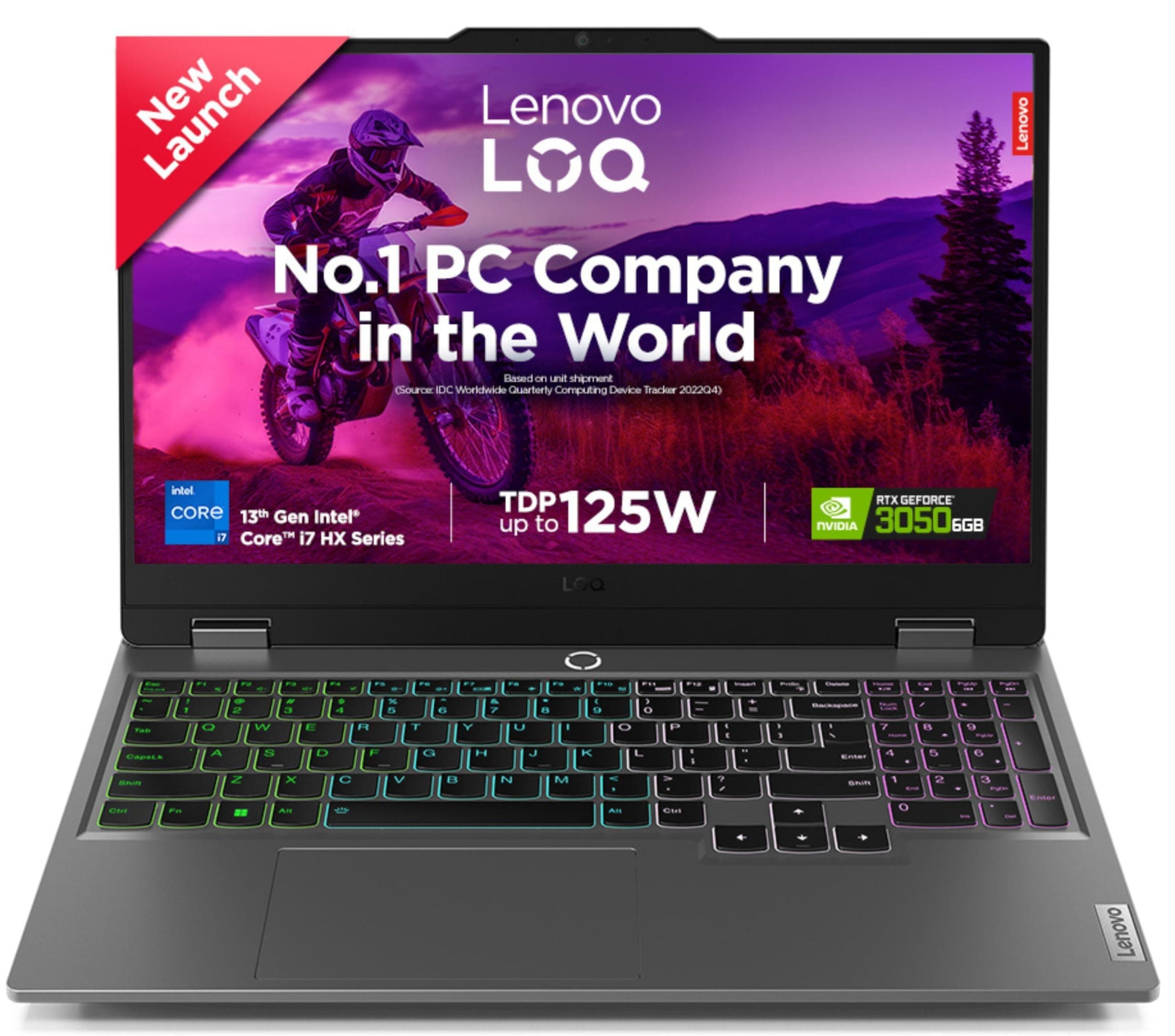 Lenovo LOQ Intel Core i7-13650HX 15.6" (39.6cm) 144Hz 300Nits FHD Gaming Laptop (16GB/512GB SSD/Win 11/NVIDIA RTX 3050 6GB Graphics/100% sRGB/Office 24/1Yr ADP Free/Grey/2.4Kg), 83DV018PIN