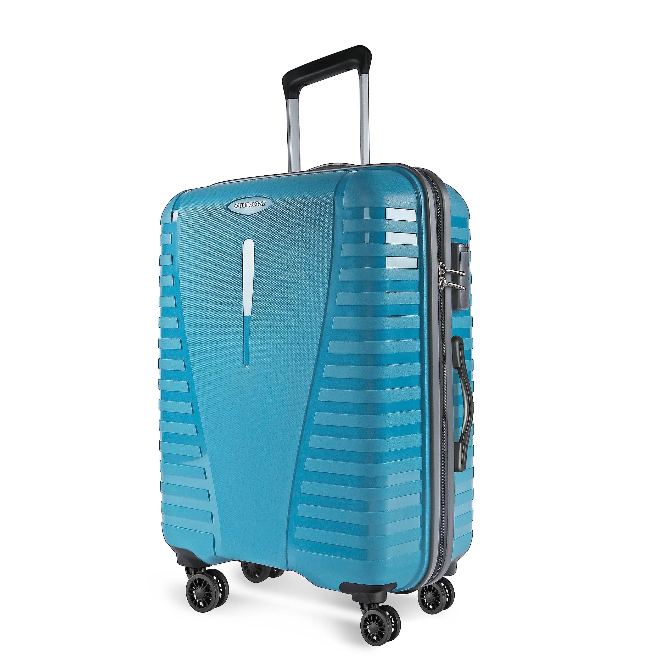Aristocrat Airpro 8-Wheel Large Size Hard Case Trolley Bag, Teal Blue