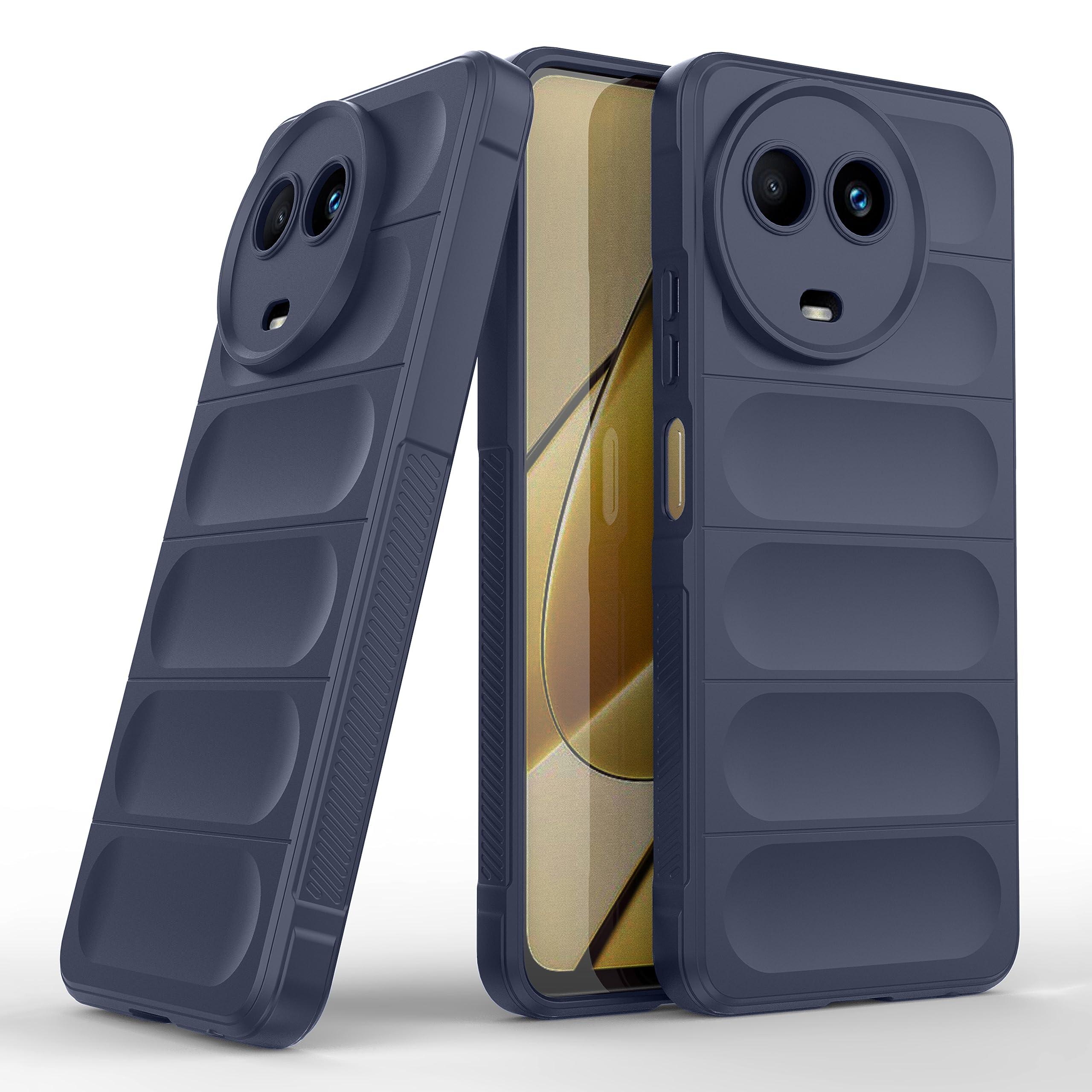 Zapcase Back Case Cover for Realme Narzo 60X 5G | Compatible for Realme Narzo 60X 5G Back Cover | Liquid Silicon Magic Case with Camera Protection | Sapphire