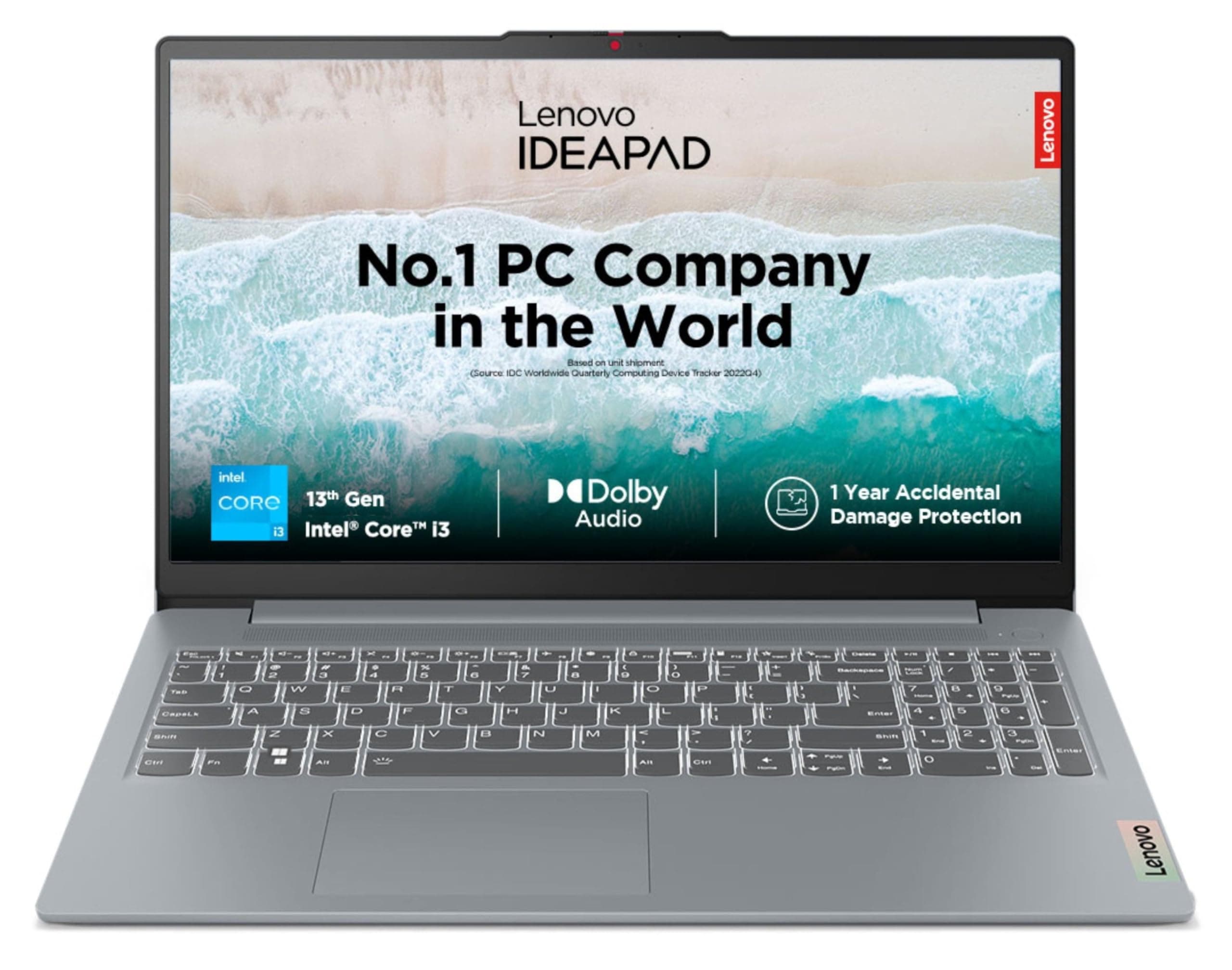 Lenovo IdeaPad Slim 3, Intel Core i3 13th Gen 1315U, 8GB RAM, 512GB SSD, FHD 15.6"(39.6cm), Windows 11, Office 2024, Grey, 1.6Kg, 82X700G5IN, 1Yr ADP Free, 3 Month Game Pass Laptop