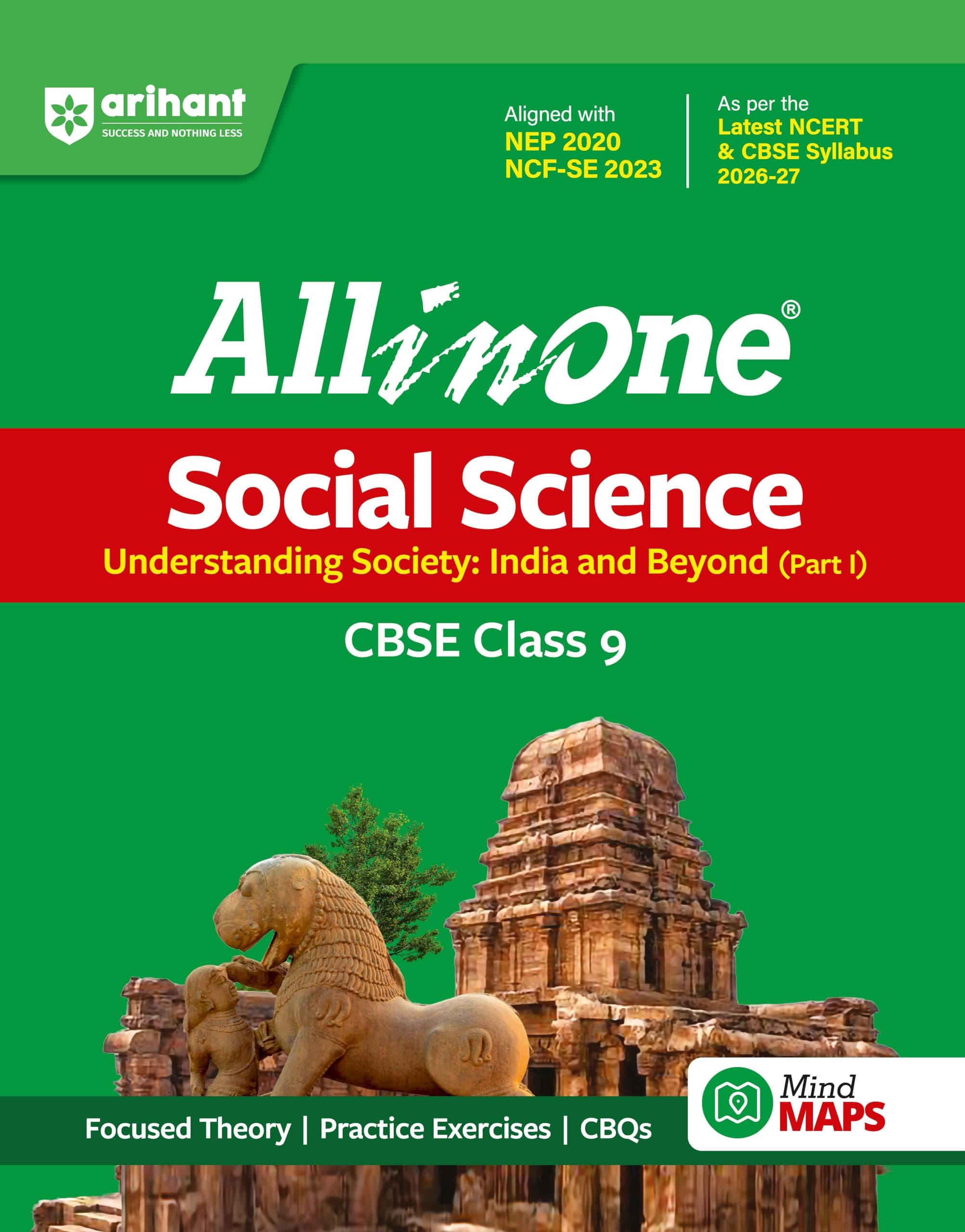 Arihant All in One Social Science (Understanding Society: India and Beyond – Part I) Class 9 for CBSE Exam 2026-27 | NCERT Based Complete Theory, Practice Exercises, CBQs, Sample Papers & Mind Maps