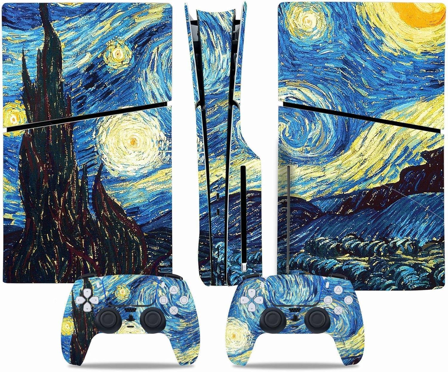 A1GRAPHIX PS5 Slim Disk Console Controllers Skin Sticker Decals Compatible with PS5 Slim Disc Console and Controllers Skin Sticker