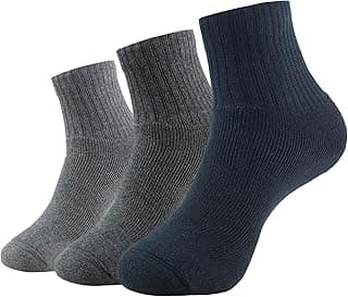 Jockey 7036 Men's Compact Cotton Terry Ankle Length Socks With Stay Fresh Treatment (Pack of 3)