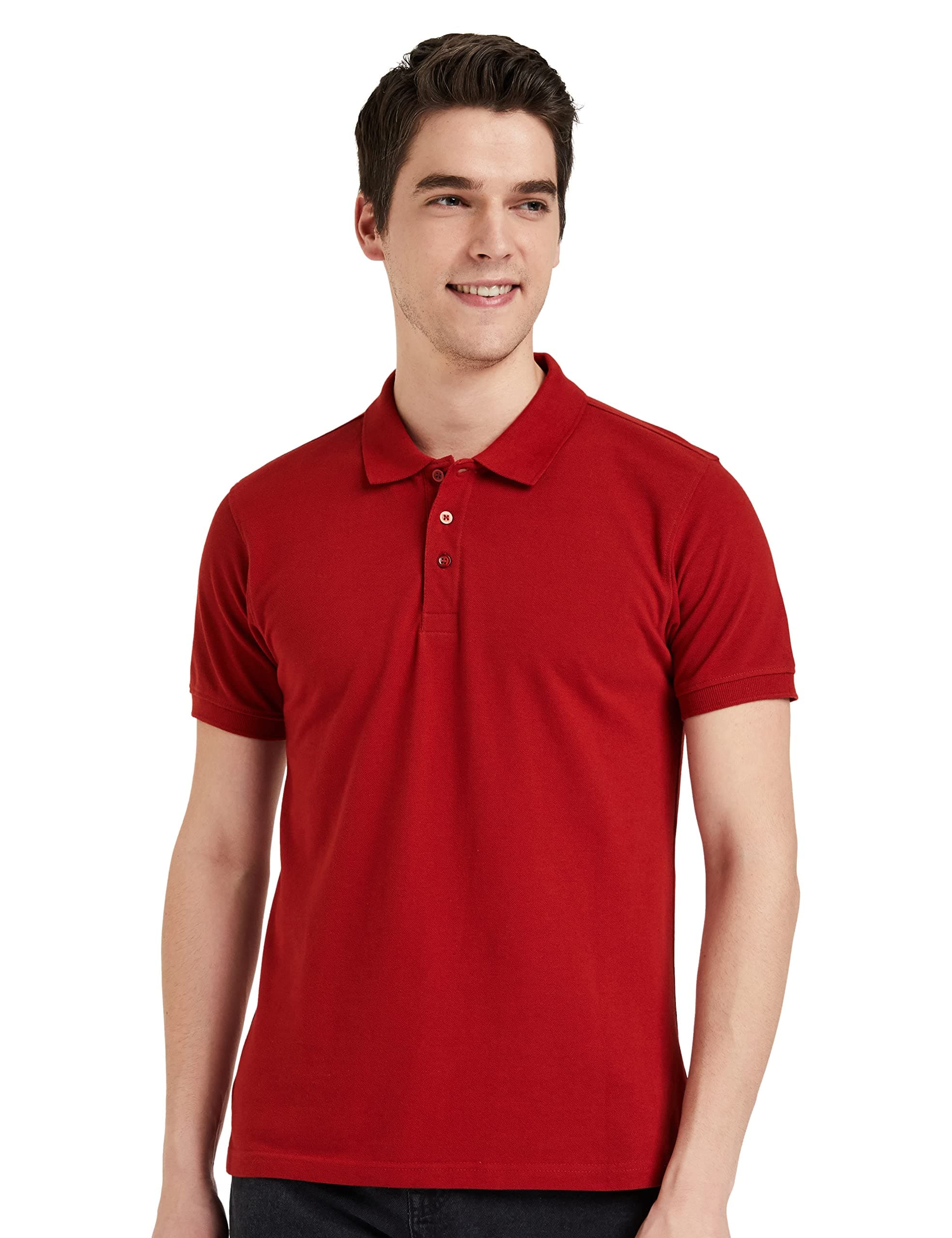 Amazon Brand - Symbol Men's Solid Cotton Rich Polo T Shirt | Collar Tshirts | Half Sleeves | Plain-Regular Fit_AW17MPCP-SINGLE_Bossa Nova_5XL