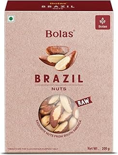 Bolas Brazil Nuts 200g | Natural Source of Selenium | Superfood | Premium Jumbo Size | No Added Preservatives | Nuts & Dry Fruits
