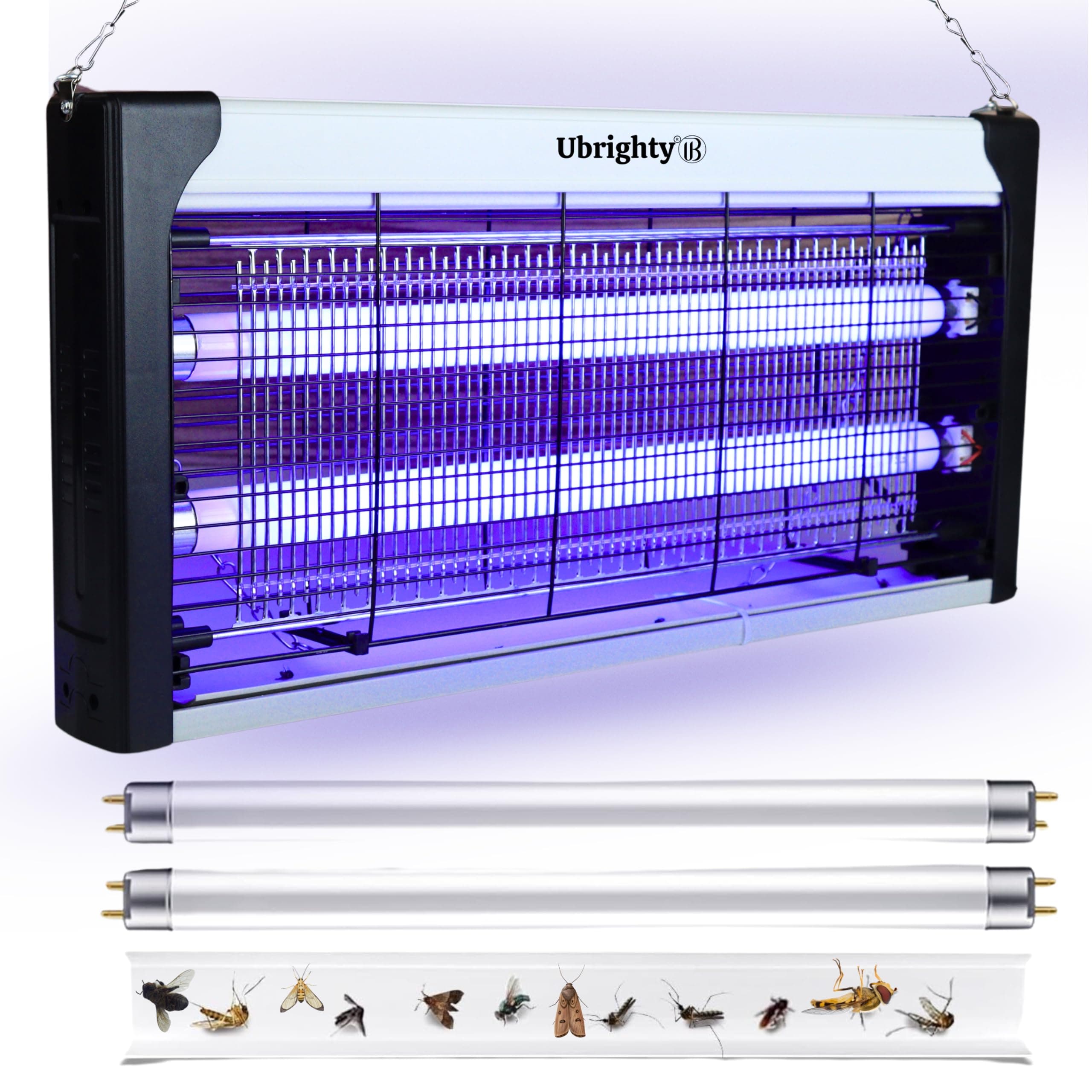 Ubrighty Insect Killer Machine-with 2 Extra Blue UV Tubes Electric Fly Catcher Machine Makhi Flies Killer Trapper-Bug Zapper for Home Kitchen House Bedroom Mosquito lamp Indoor Restaurants (W30)