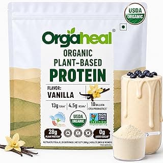 Organic Plant Protein Powder | 980g - Vanilla | 28g Protein | Vegan | Pea, Mung Bean & Lentil Protein Blend | Clean, Easy to Digest | No Added Sugar, Gluten Free