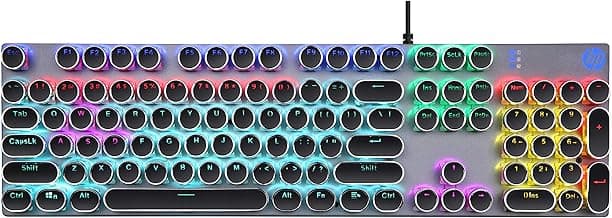 HP GK400Y Mechanical Gaming Keyboard/Light Sync Backlit/Auto-Sleep Mode/RGB Colour/Full-Size Mechanical Keyboard
