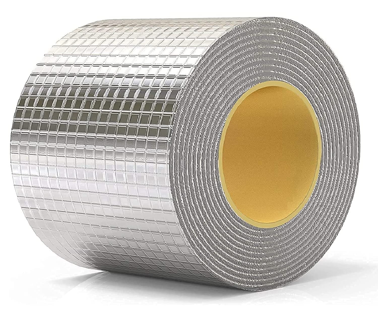 VROKLA Leakage Repair Waterproof Tape for Pipe Leakage Roof Water Leakage Solution Aluminium Foil Tape Waterproof Adhesive Tape Sealing Butyl Rubber Tape for Surface Crack, Pipe (10cmx5m) (Silver)