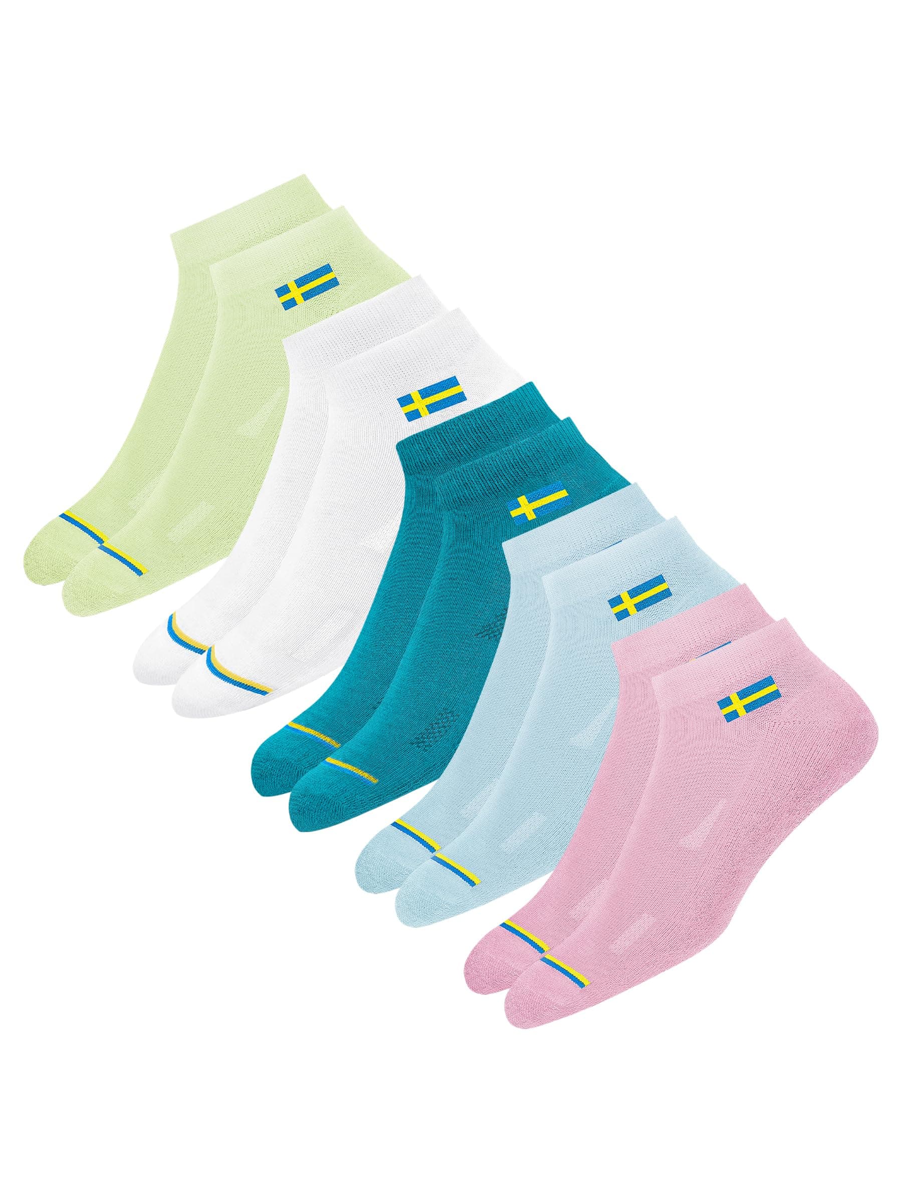 SWAGR 5 Pairs Women Cotton Socks Ankle Length Socks, Multicolor, Pack of 5, Free Size