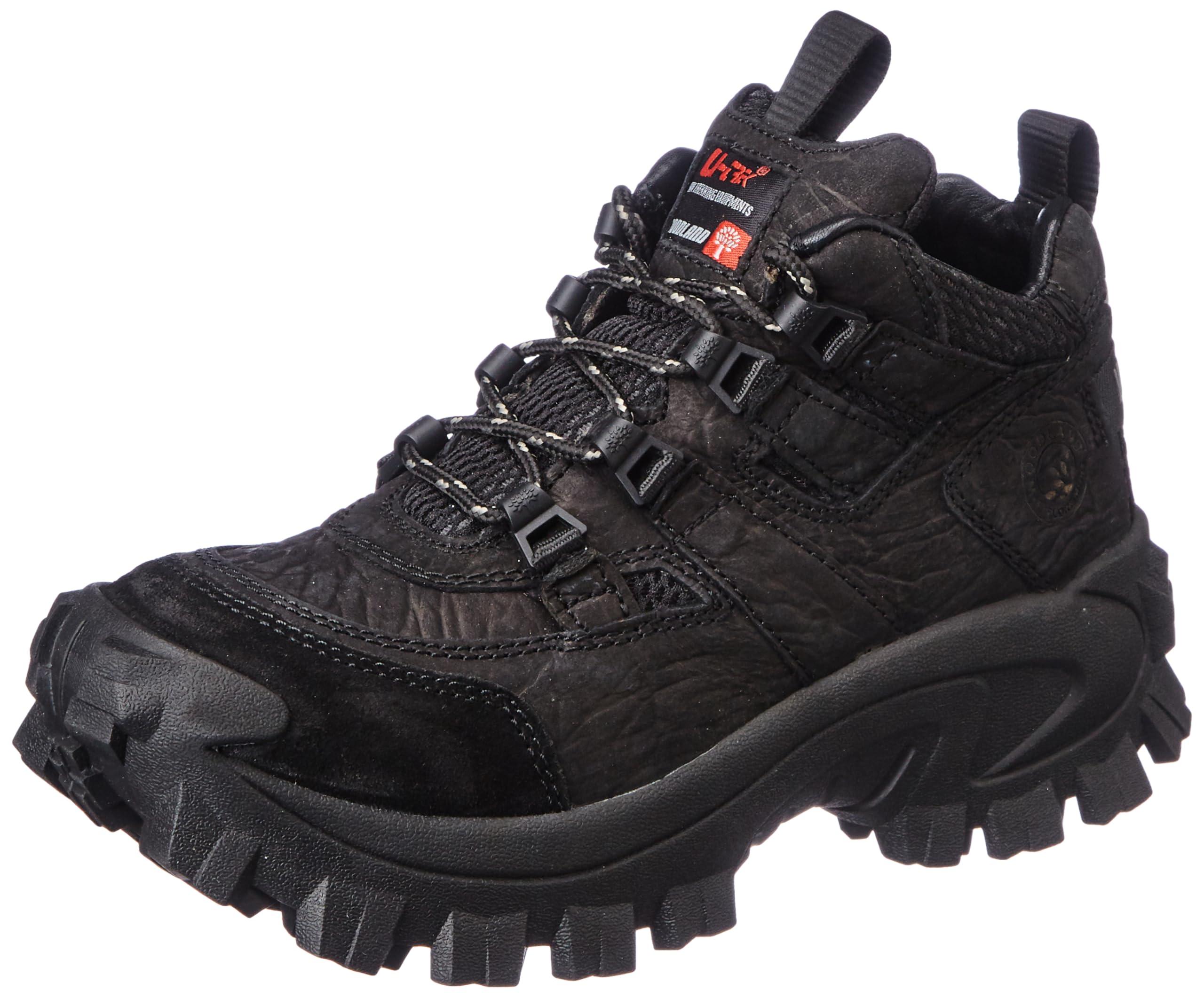 Woodland Men's Charcoal Black Leather Sneaker Casual Shoe-8 UK (42 EU) (G 40777Cma)