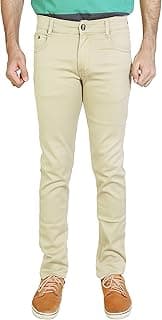 Basilio Sliky Stretchable Denim Regular Fit Mid Rise Jeans Pant for Men