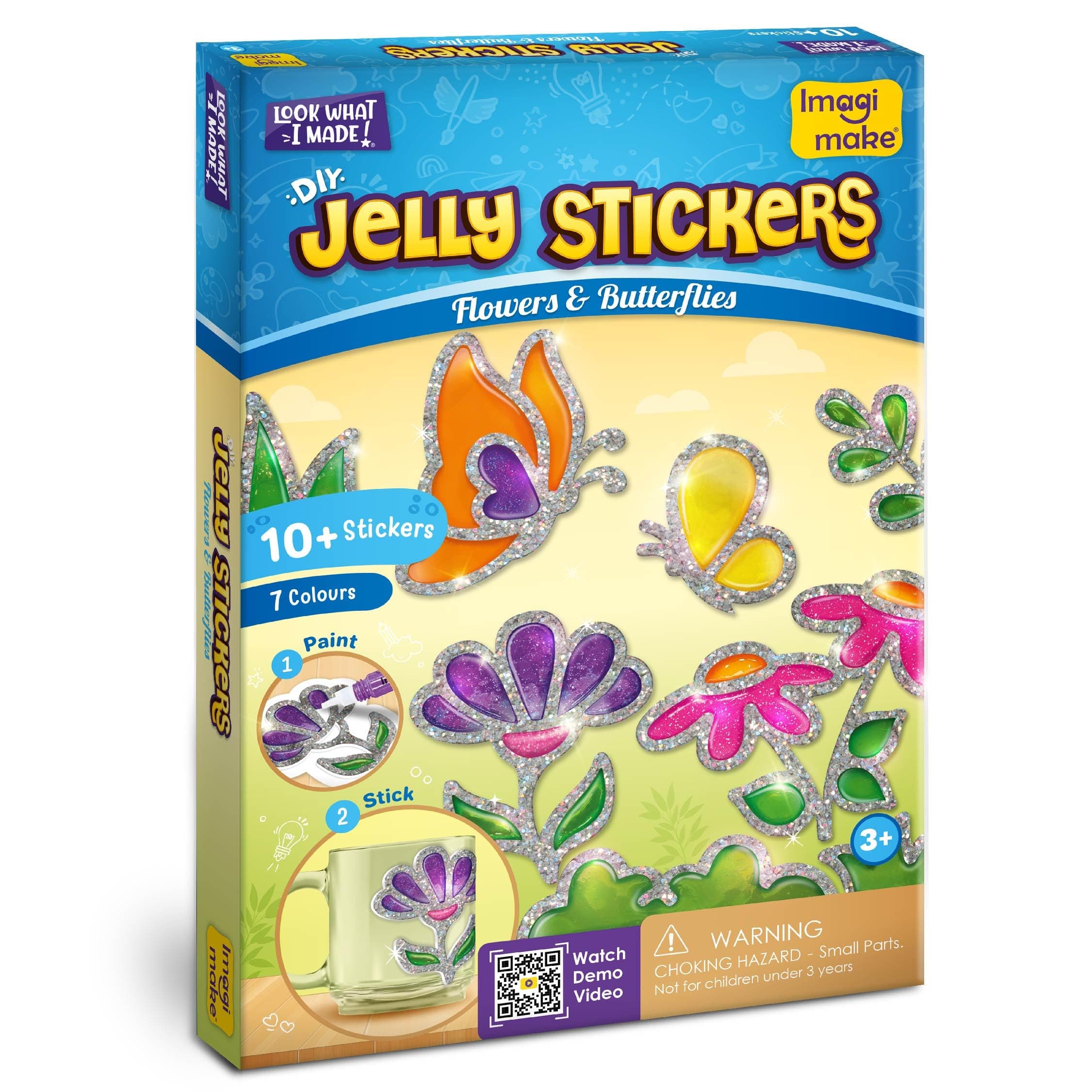 Imagimake DIY Jelly Stickers | Flowers & Butterflies | Craft Kit | Age 3+