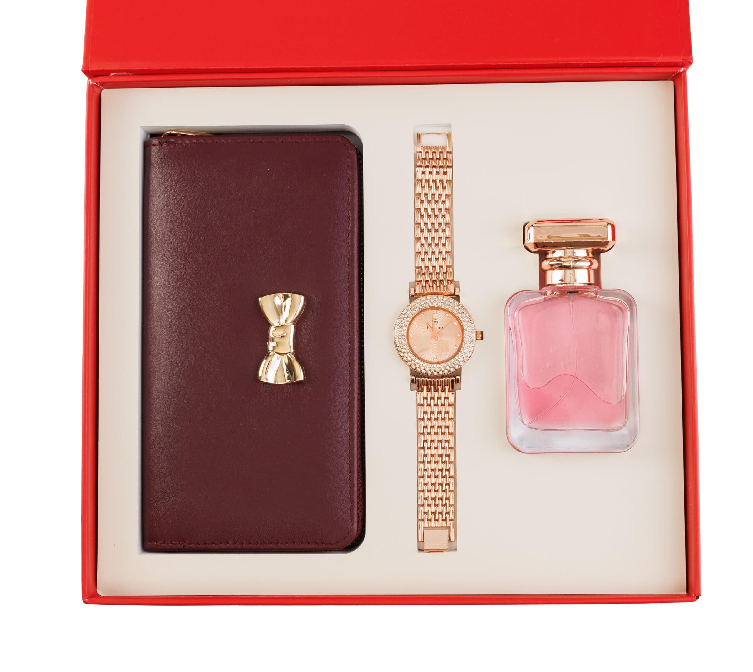 Thy Kalpavruksha Women’s hamper Gift Set Wallet, Watch, Long-Lasting Perfume | gifts for woman | birthday gifts for women | gift for Girlfriend | rakshabandhan gifts for sister | Rakhi gift for sister (Wine red)