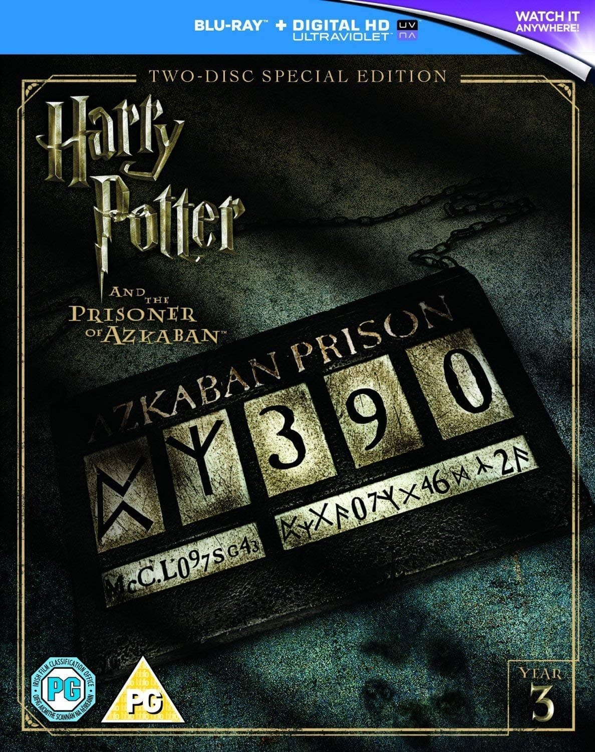 Harry Potter and the Prisoner of Azkaban (2004) - Year 3 - An Alfonso Cuarón Film (Blu-ray + Bonus Features Blu-ray + Digital Download + UV) (2-Disc) (Special Collector's Edition) (Uncut | Slipcase Packaging | Region Free Blu-ray | UK Import)