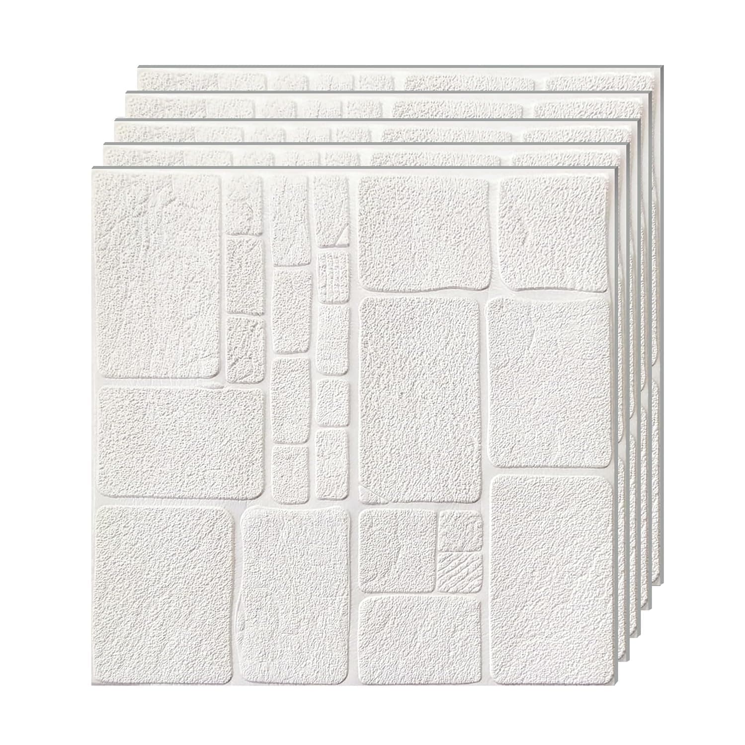 Barebeauty 3D Wall Panel Wallpaper, Self Adhesive PE Foam Brick Sticker, Waterproof Wall Covering for Home Decor, 70 x 70 cm (Pack of 6, 31.62 Sq. Ft. Approx)