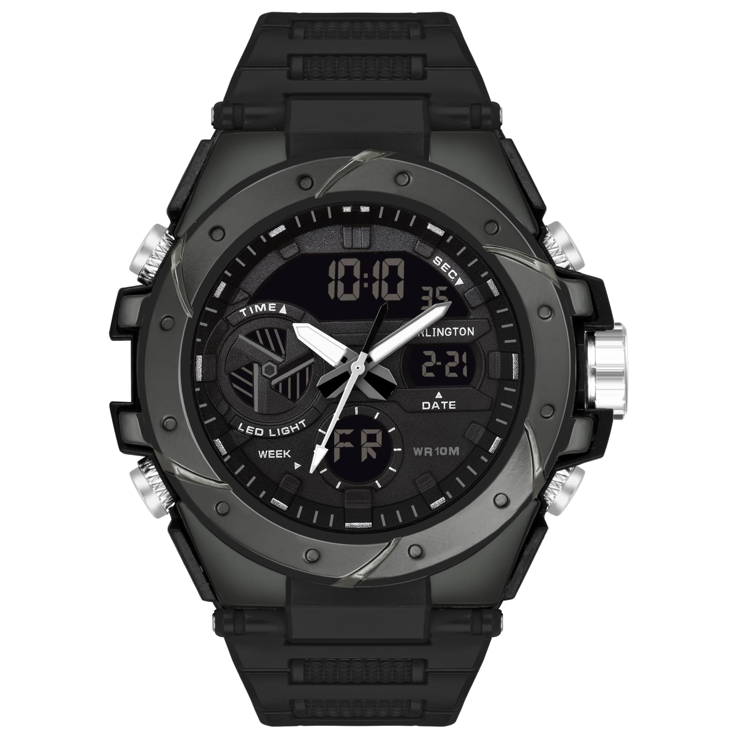 Carlington Endurance Series Analog-Digital Sports Watches for Men - CT 9140 Black