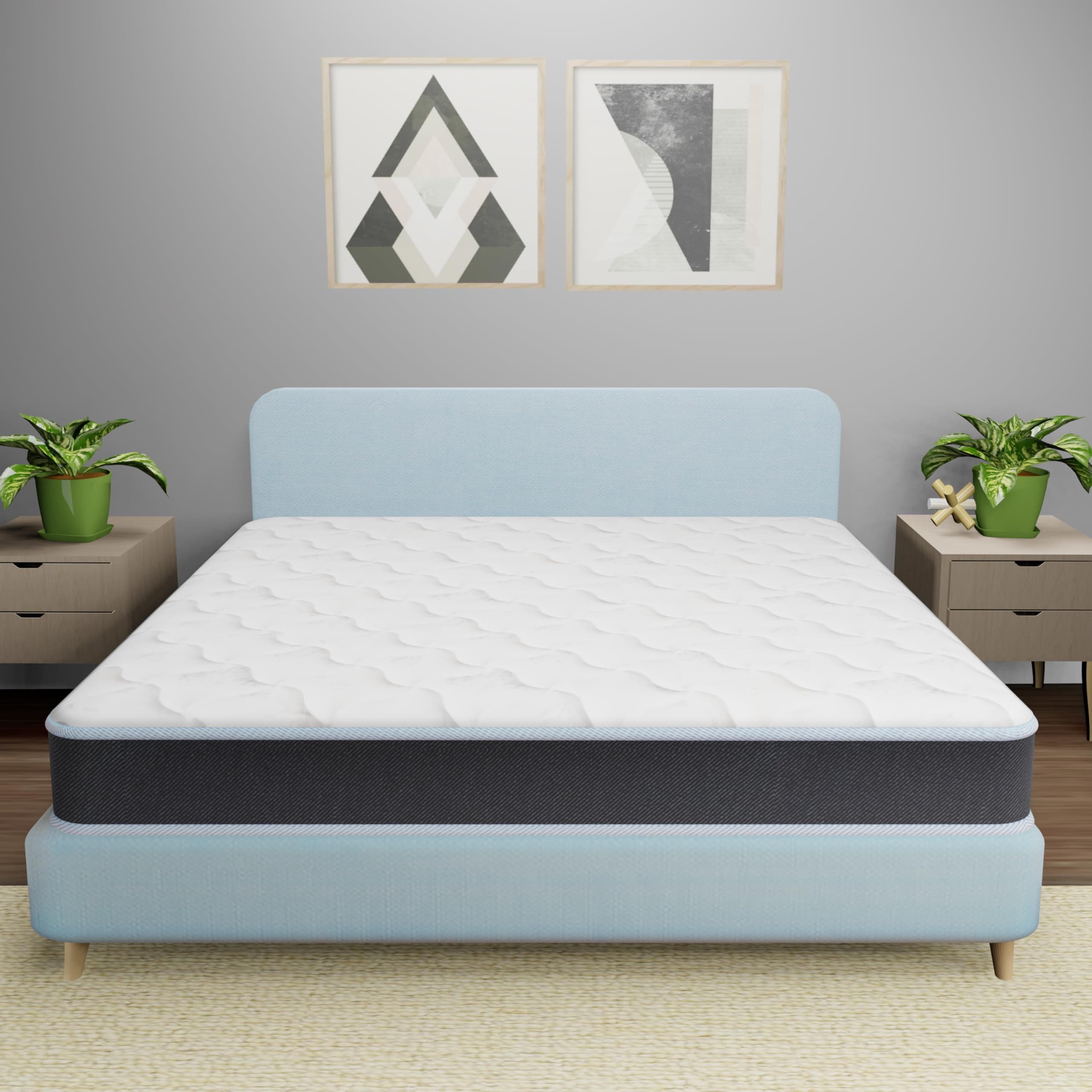 Amazon Brand - Solimo RelaxLit Ortho Mattress | Orthopedic Mattress |Spine Support | Breathable Fabric | Firm Support |HD High Resillience Foam | Softi PU Foam Quilting |King Size|72x70x10 Inch