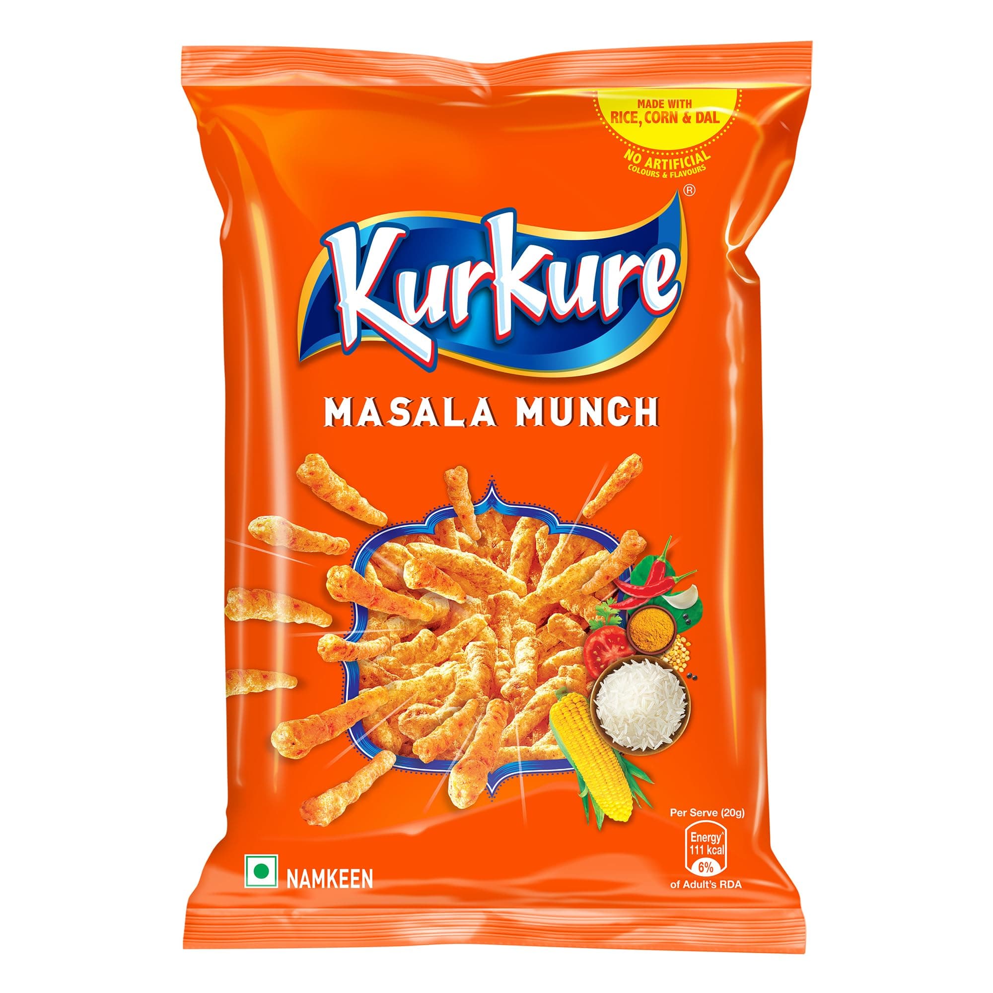 Kurkure Namkeen - Masala Munch, 68g / 81.9g/84.9g (weight may vary)