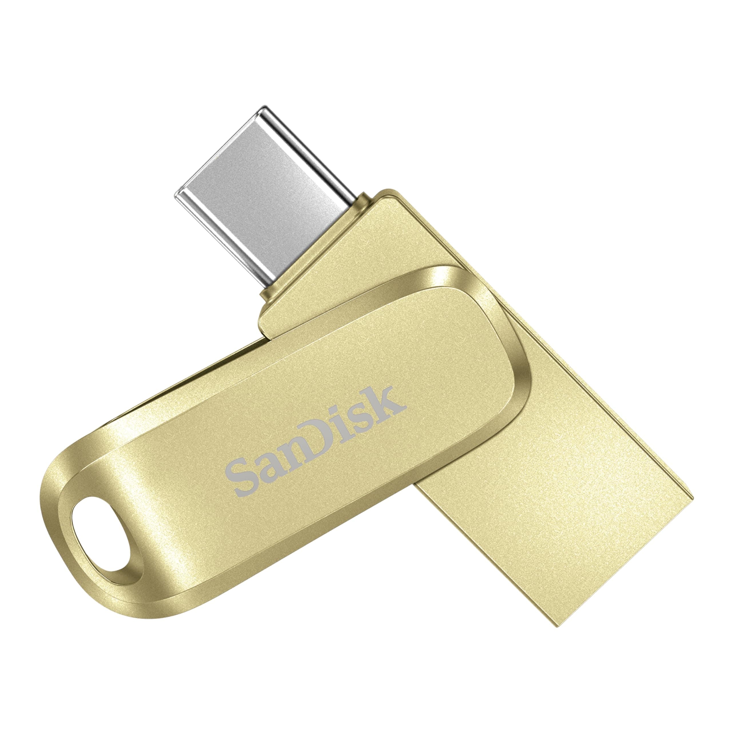 SANDISK Ultra Dual Drive Luxe Type-C 128GB, OTG, Upto 400MB/s, Pendrive, Gold, 5Y Warranty (SDDDC4-128G-I35GD)