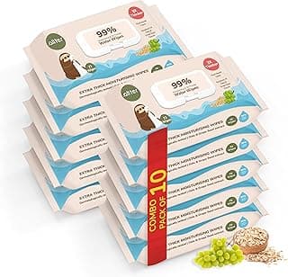 .allter 99% Water Moisturizing Wipes 3X Thickness, 3X Durability || Pack of 10