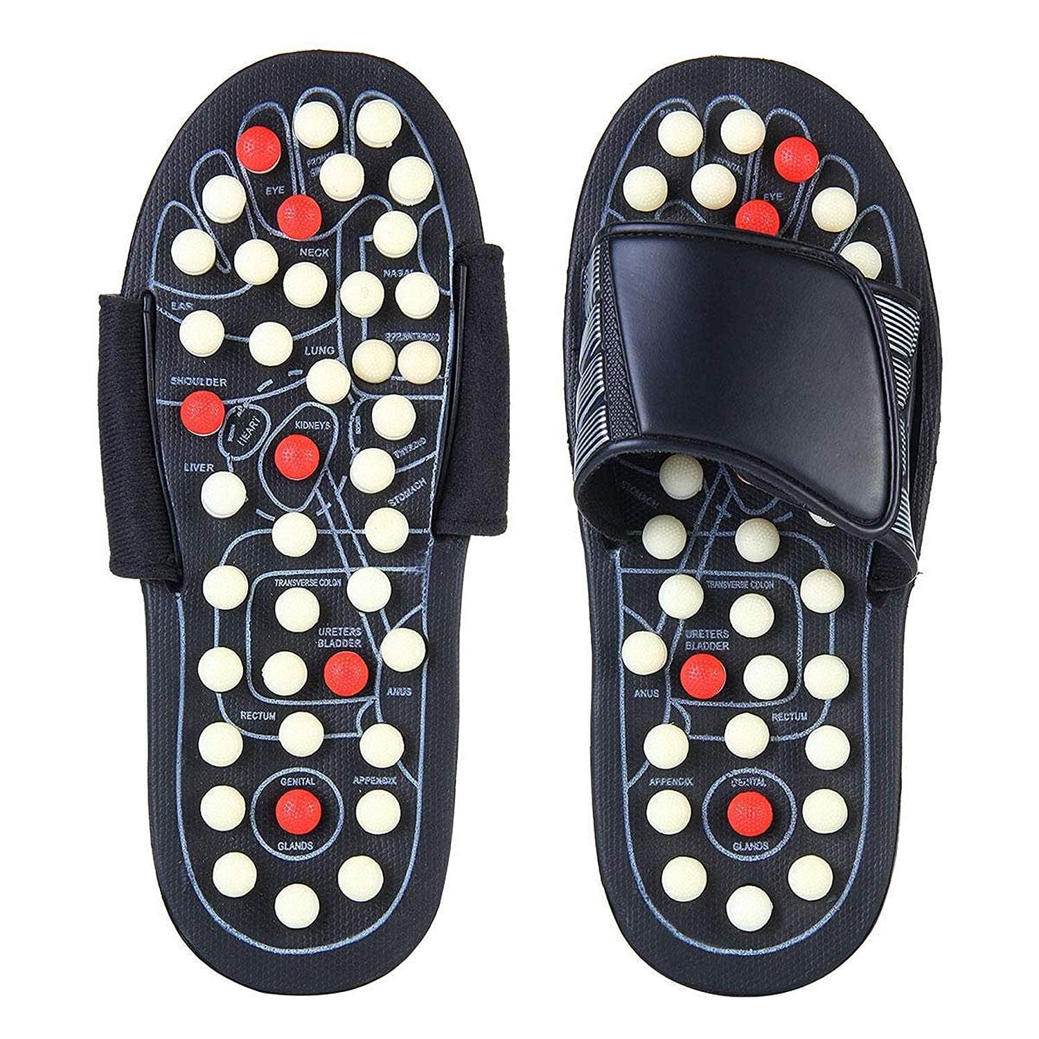 HUSB Spring Acupressure and Magnetic Therapy Accu Paduka Slippers for Full Body Blood Circulation Natural Slippers For Men and Women (Unisex) (Size 5, 6, 7, 8, 9, 10) (8)