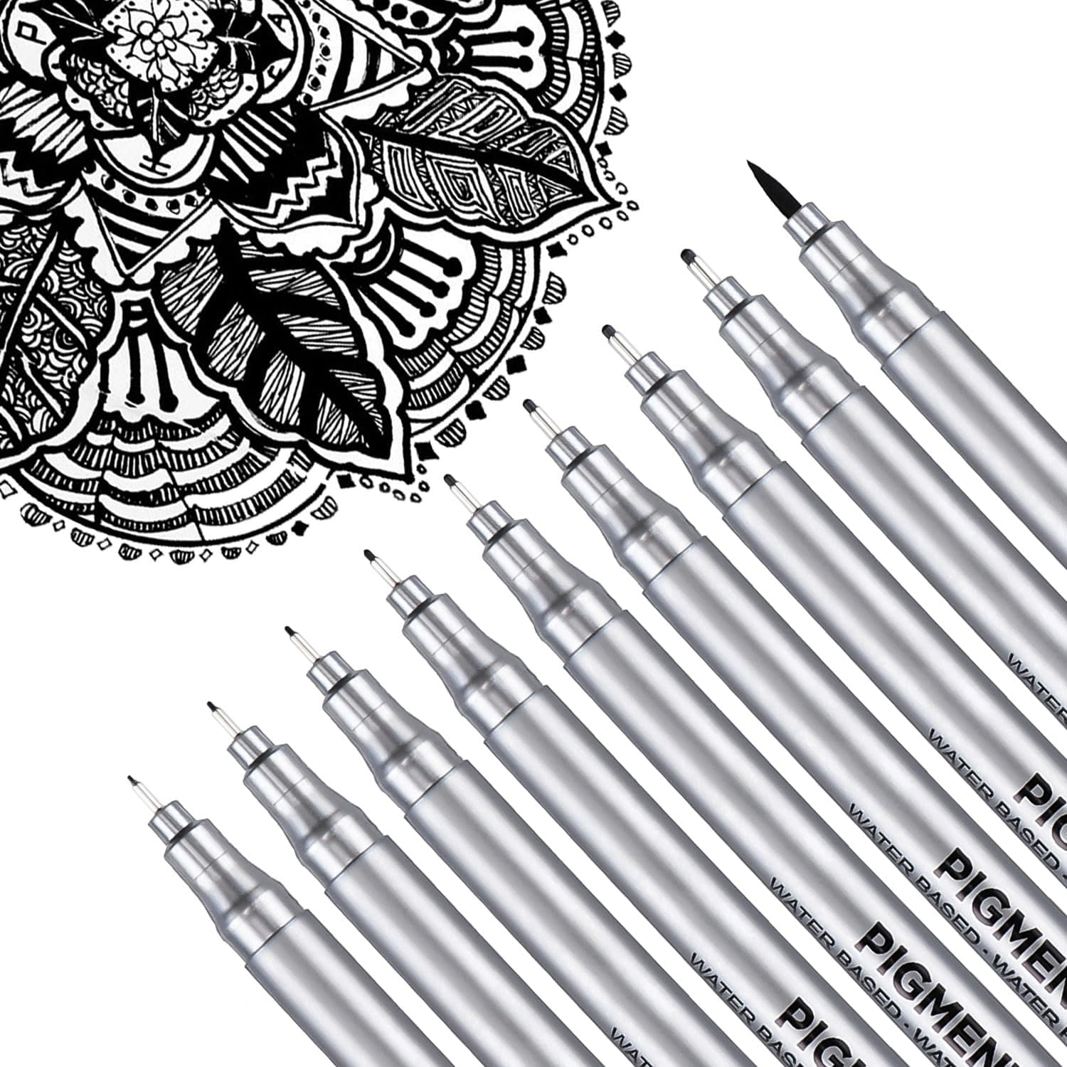Dyvicl Black Micro-Pen Fineliner Ink Pens - Waterproof Archival Ink Micro Fine Point Writing Drawing Pens for Sketching, Anime, Artist Illustration, Technical Drawing, Office Documents, Scrapbooking