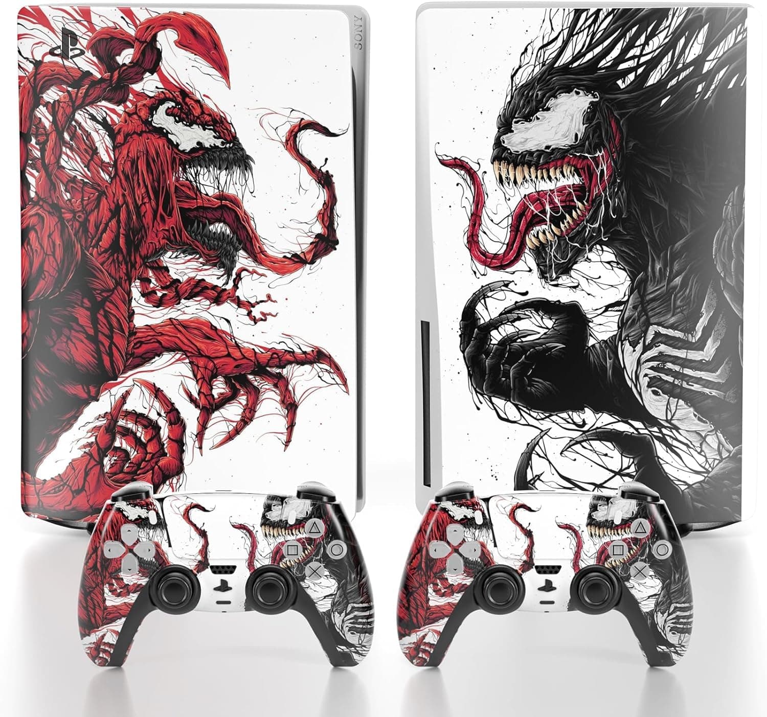 DURWASHA PS5 Skin Disc Edition Console and Controller Vinyl Cover Skins Wraps for PlayStation 5 Disc Version
