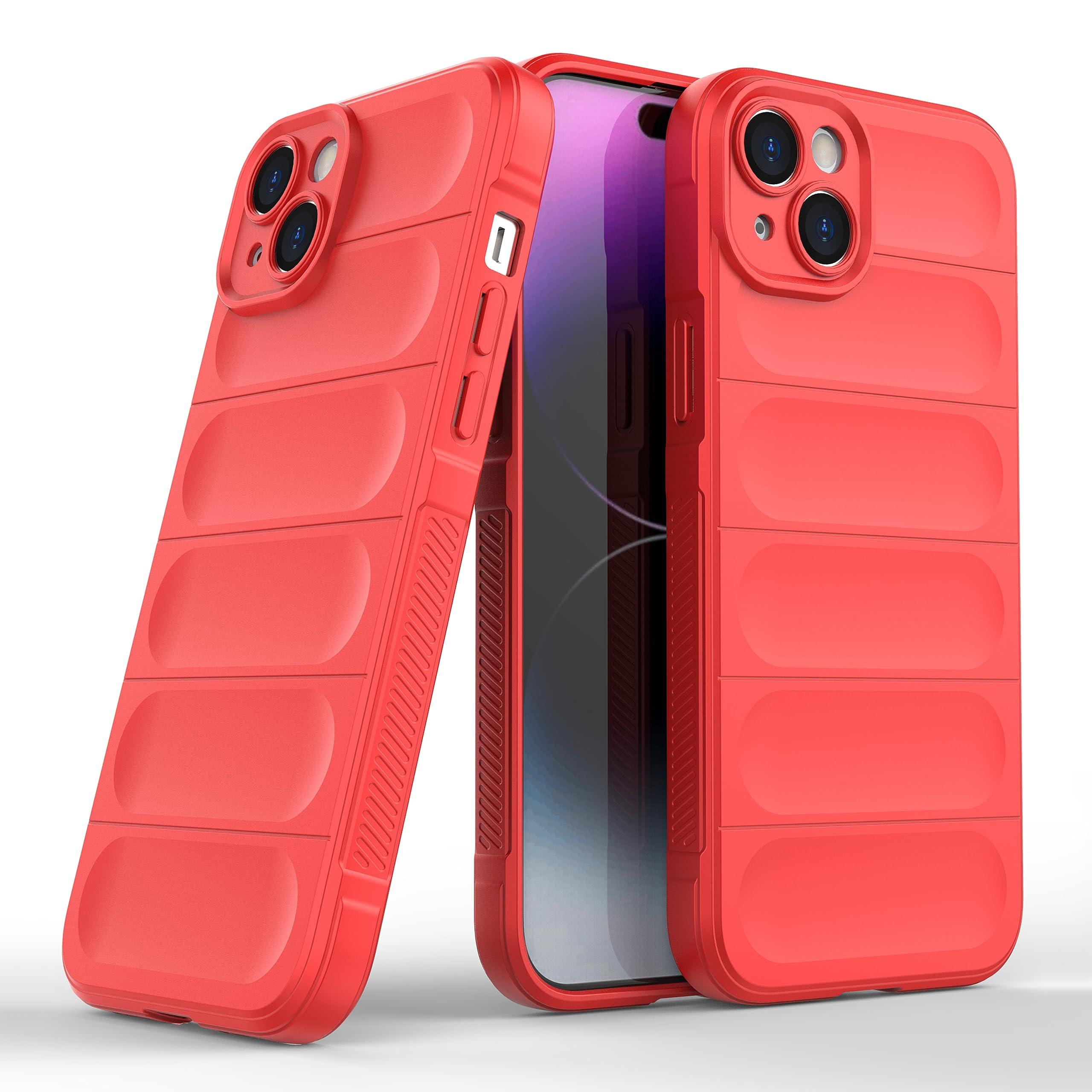 Zapcase Back Case Cover for iPhone 15 Plus | Compatible for iPhone 15 Plus Back Cover | Liquid Silicon Magic Case with Camera Protection | Red