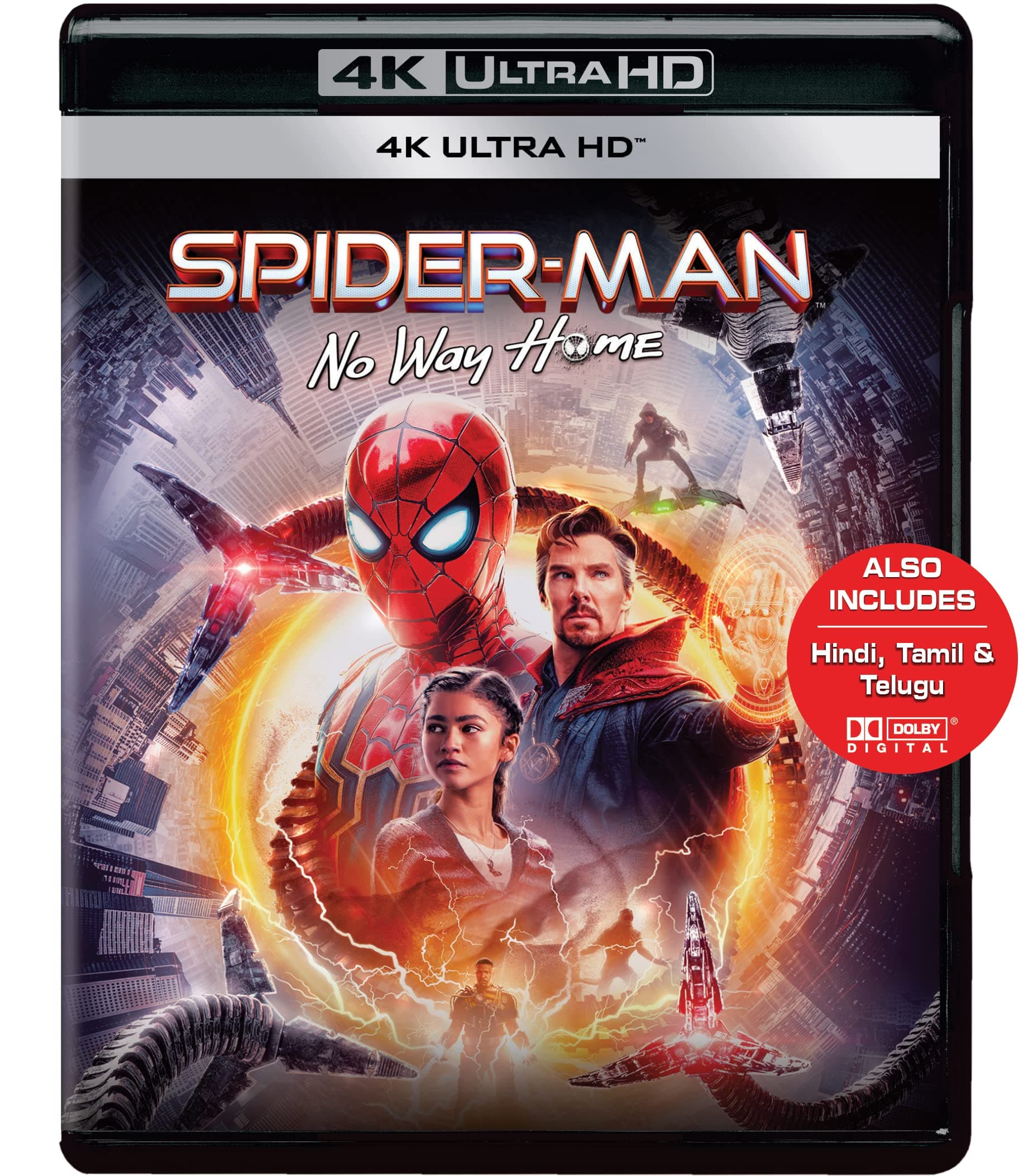 Spider-Man: No Way Home (4K UHD) (1-Disc) - Includes Hindi, Tamil & Telugu