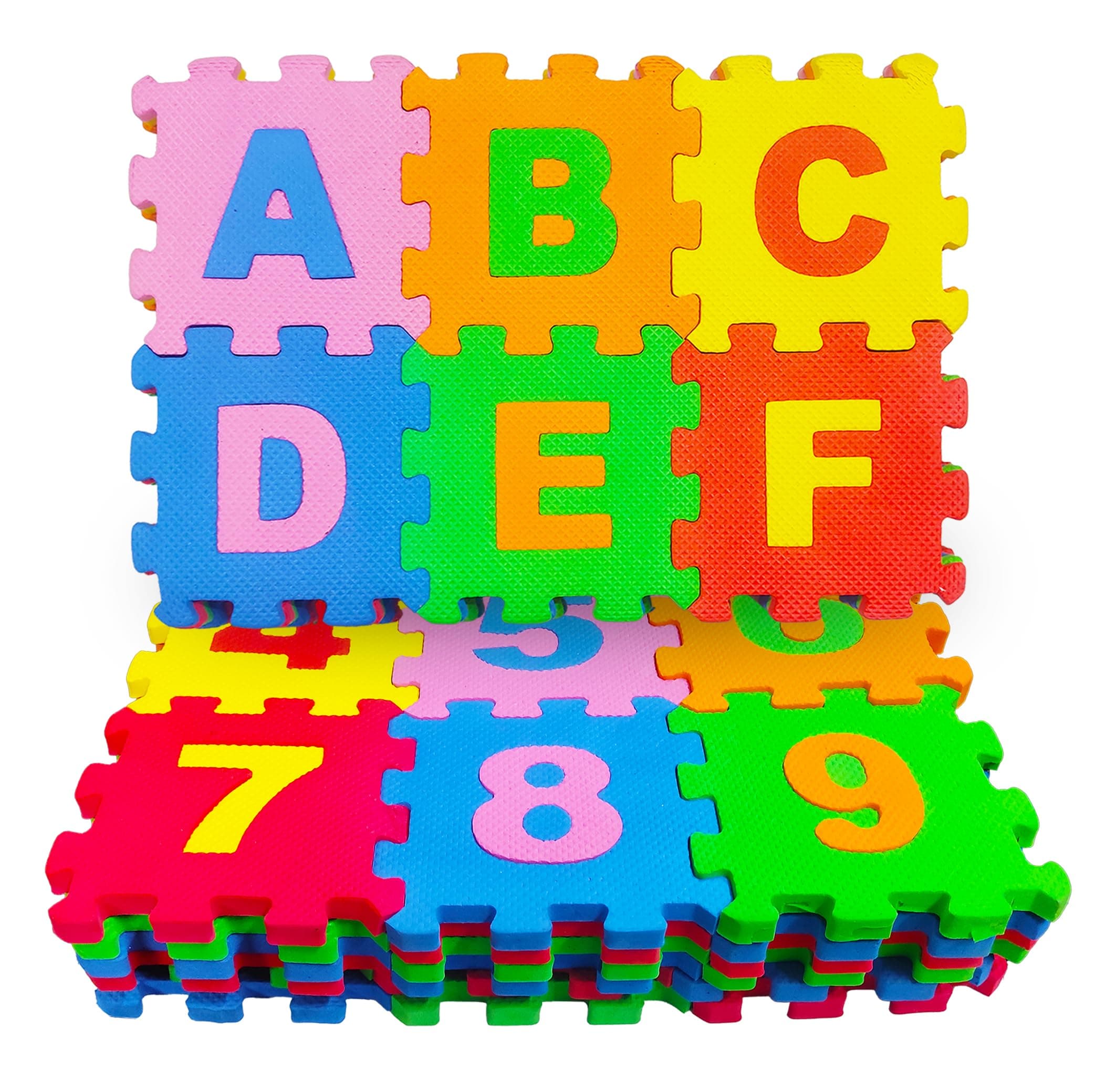 VGRASSP 36 Pieces Alphabet & Number Floor Mats for Kids, Puzzle EVA Foam Mat for Children Above 2 Years