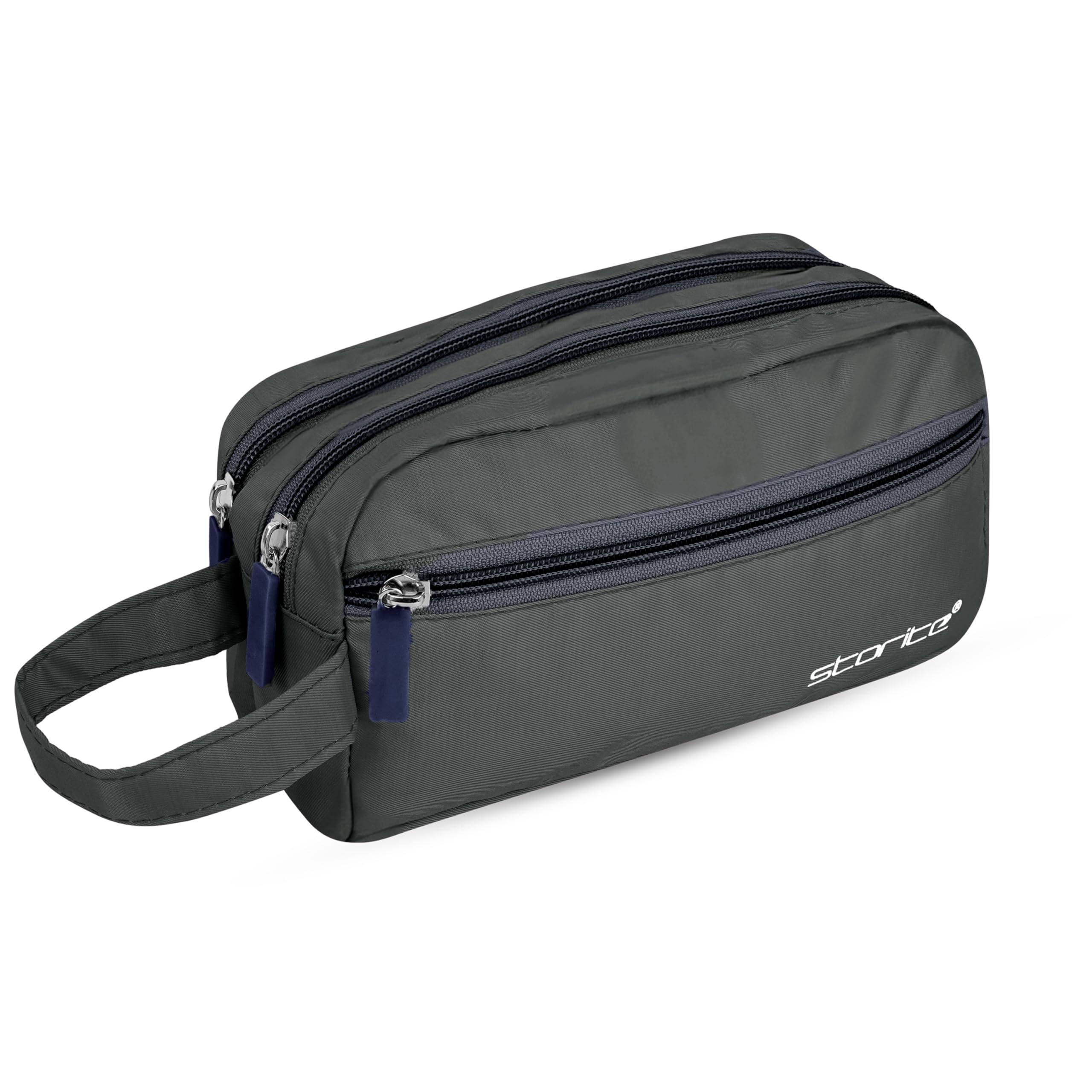 Storite Toiletry Bag for Men & Women - Dark Grey