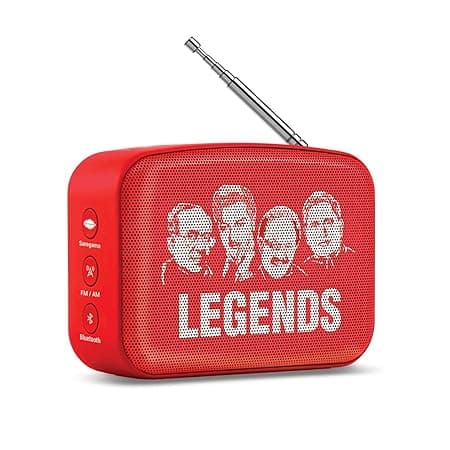 Carvaan Saregama Mini 2.0 Telugu- Music Player with Bluetooth/FM/AM/AUX (Sunset Red)