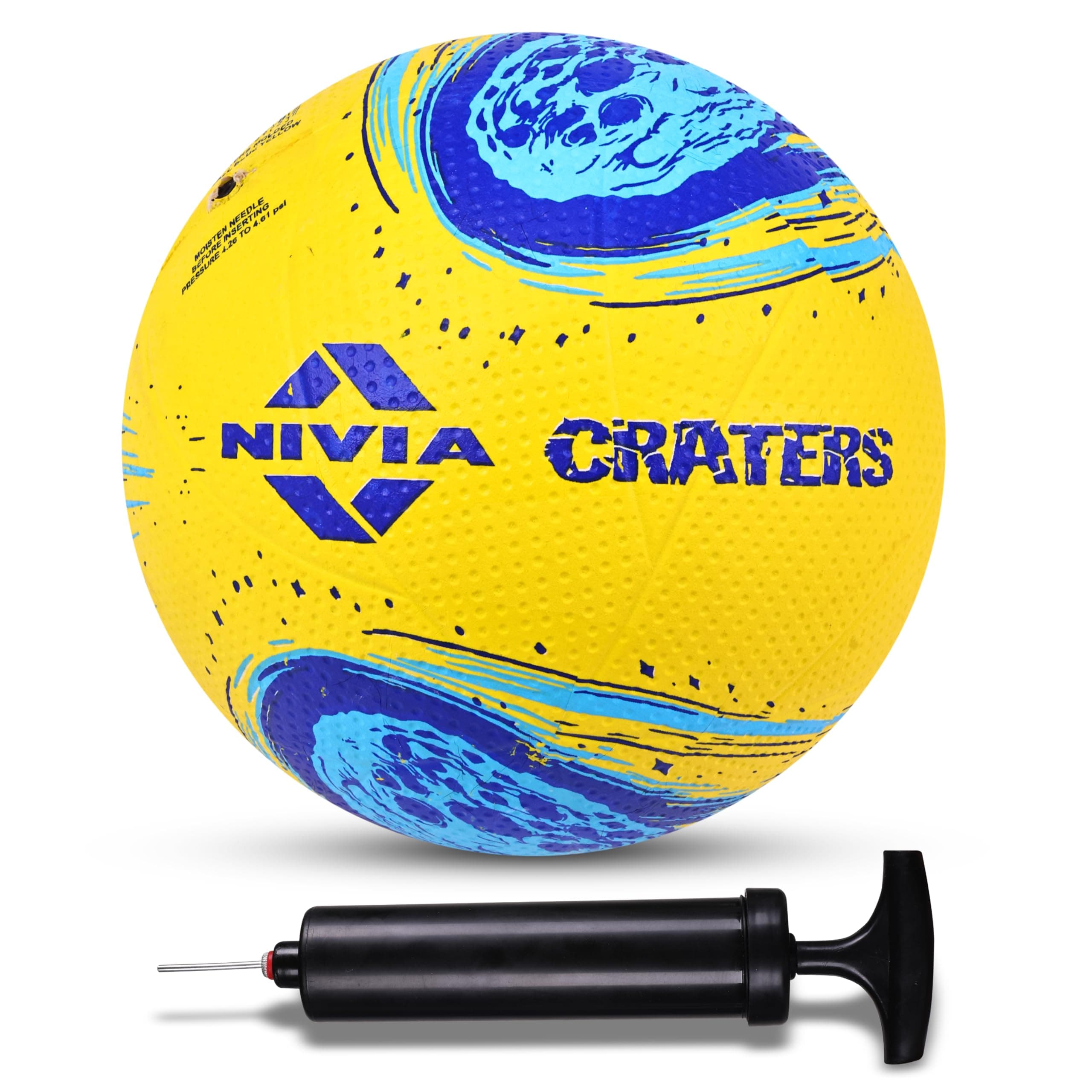 Nivia Crater Volleyball with Ball Pump Volleyball - Size: 4 (Pack of 2, Yellow/Blue)