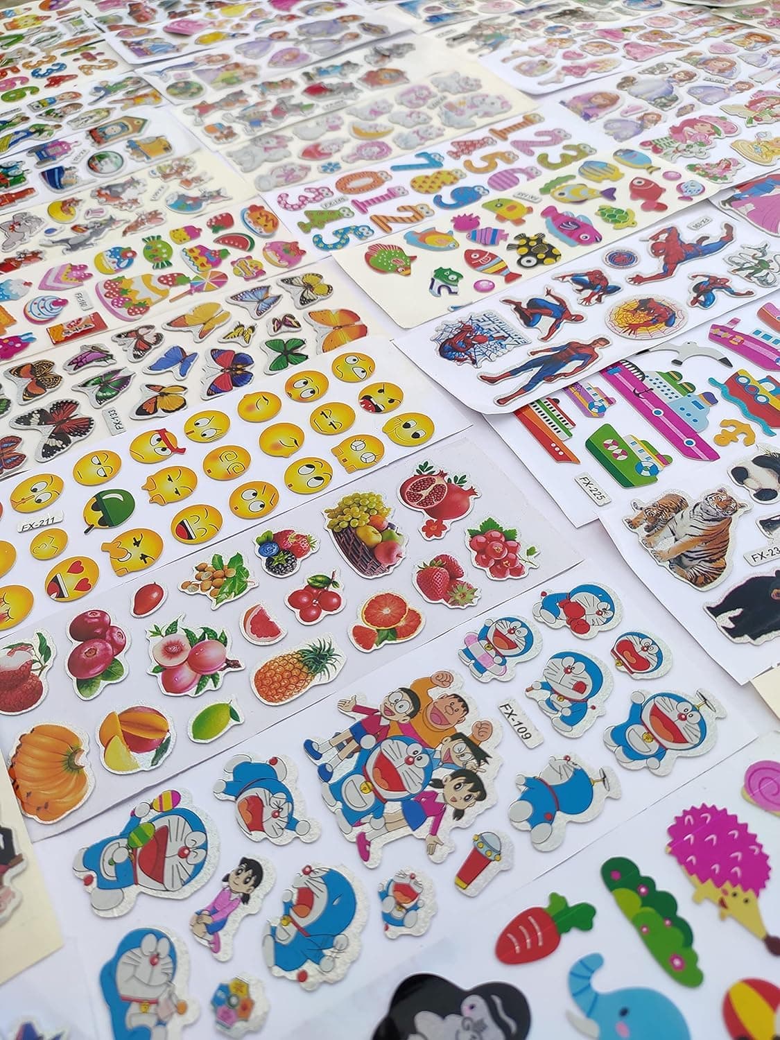 Eclet Wall Cartoon Puffy 3D PVC Cute Mix Stickers Funny for Kids On Gifts (20 Sheet), Removable, 12 x 12 x 12 cms