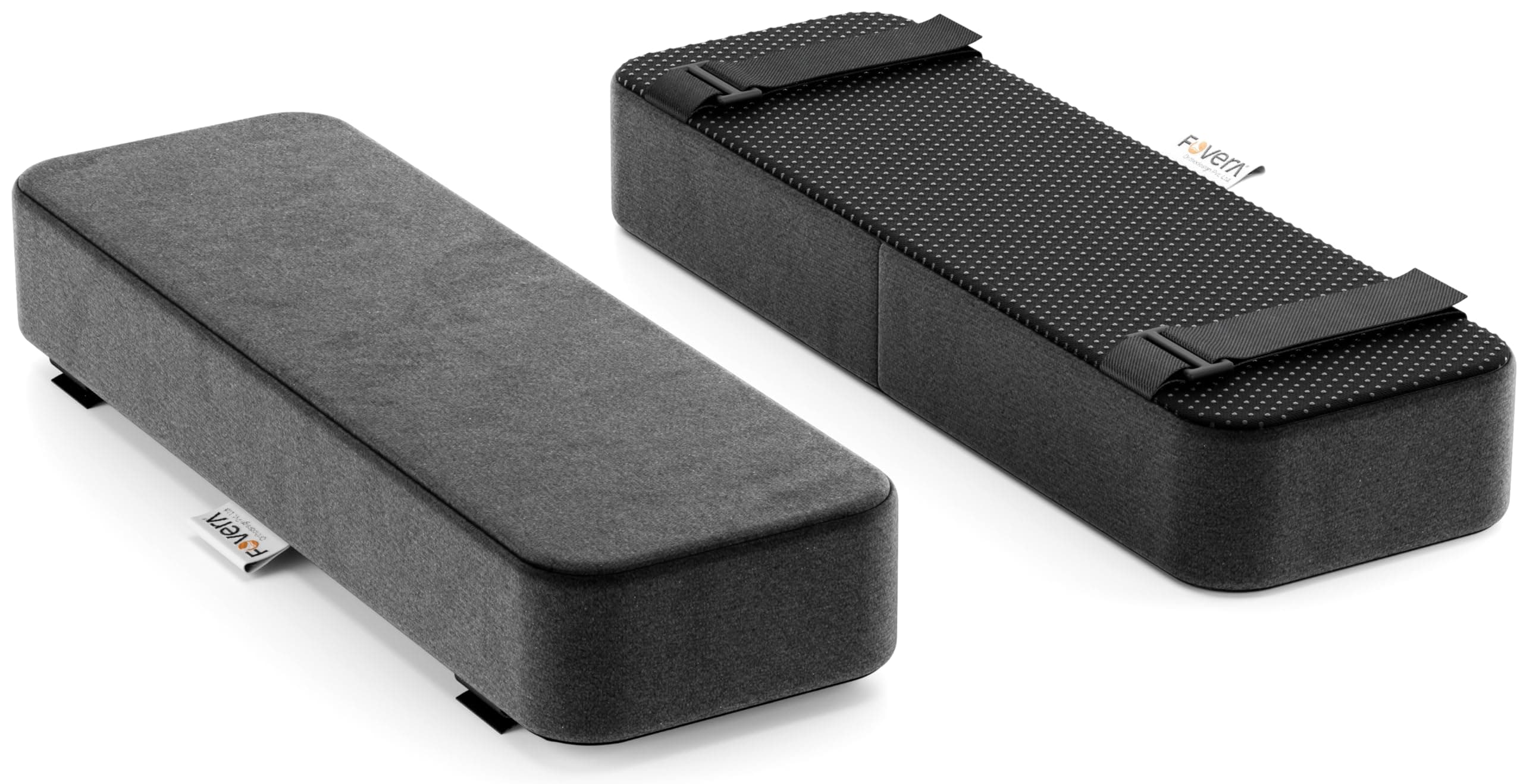FOVERA Armrest Pads for Office & Gaming Chair, Premium High-Resilience Foam, Ergonomic Elbow Pillow for Comfortable Arm Support and Arm & Elbow Pain Relief (2 PCs), Black
