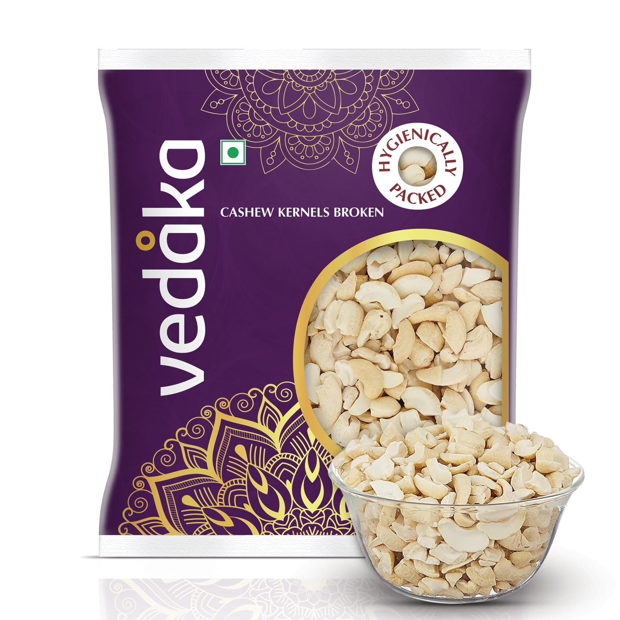 Amazon Brand - Vedaka Broken Cashews | 500 g | Kaju Nuts | Gluten-Free & Plant Based Protein | Hygienically packed