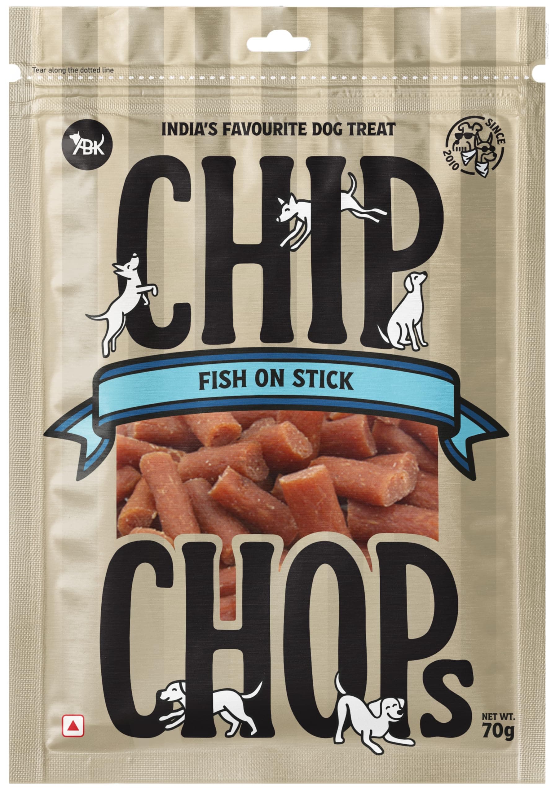 Chip Chops Dog Treat, 70g, Tasty & Nutritious Dog Snack (Diced Chicken, Pack of 1)