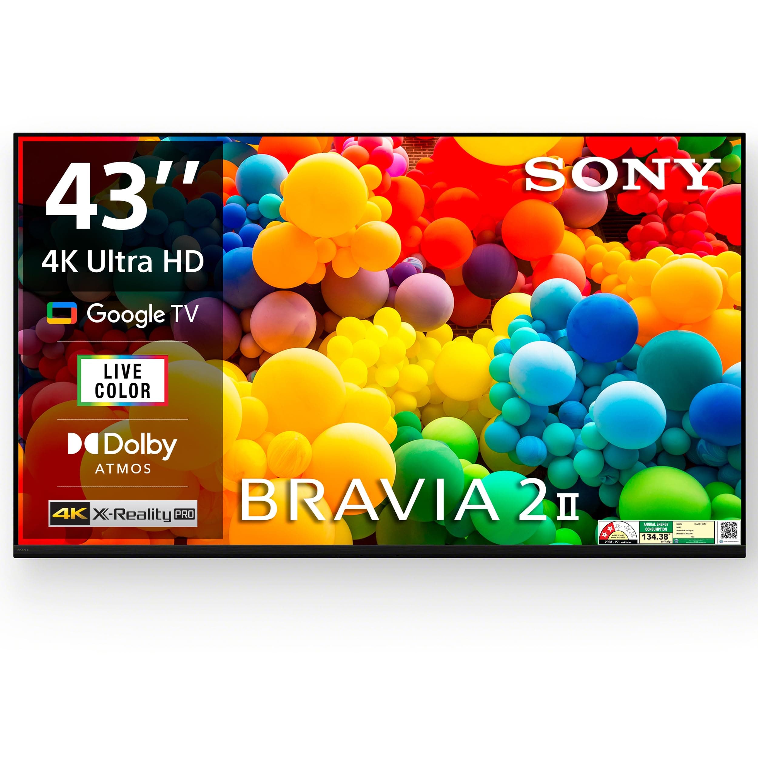 Sony 108 cm (43 inches) BRAVIA 2M2 Series 4K Ultra HD Smart LED Google TV K-43S22M2
