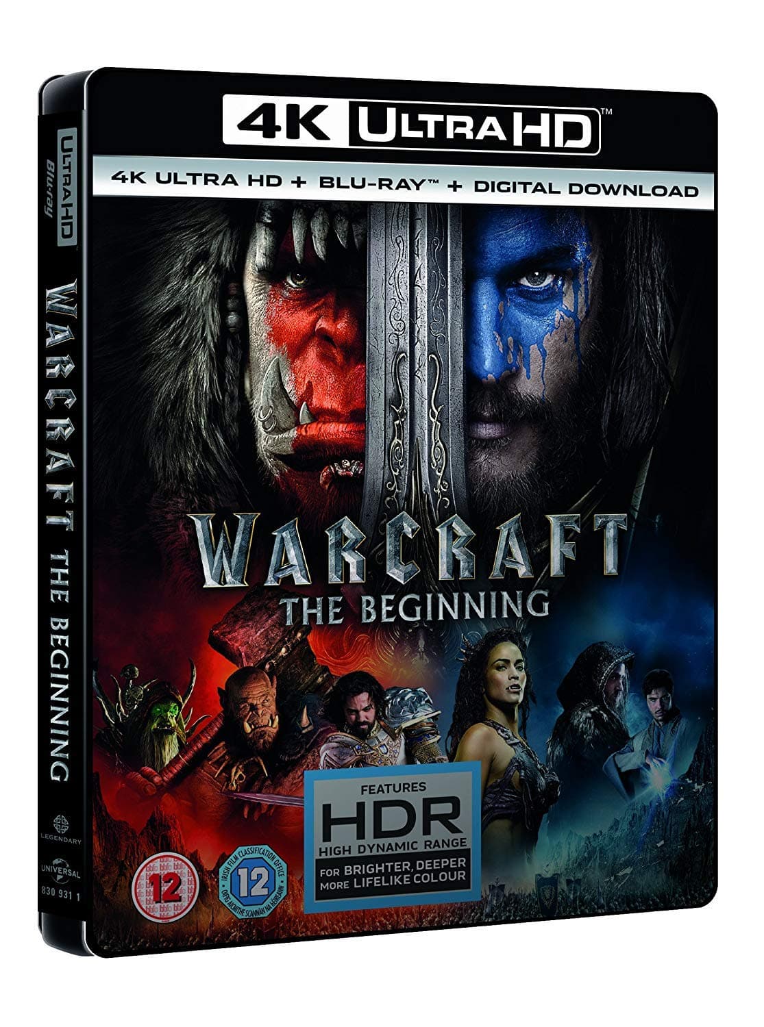 Warcraft: The Beginning (4K UHD + Blu-ray + Digital Download) (2-Disc) (Uncut | Region Free 4K Ultra HD / Blu-ray | UK Import)