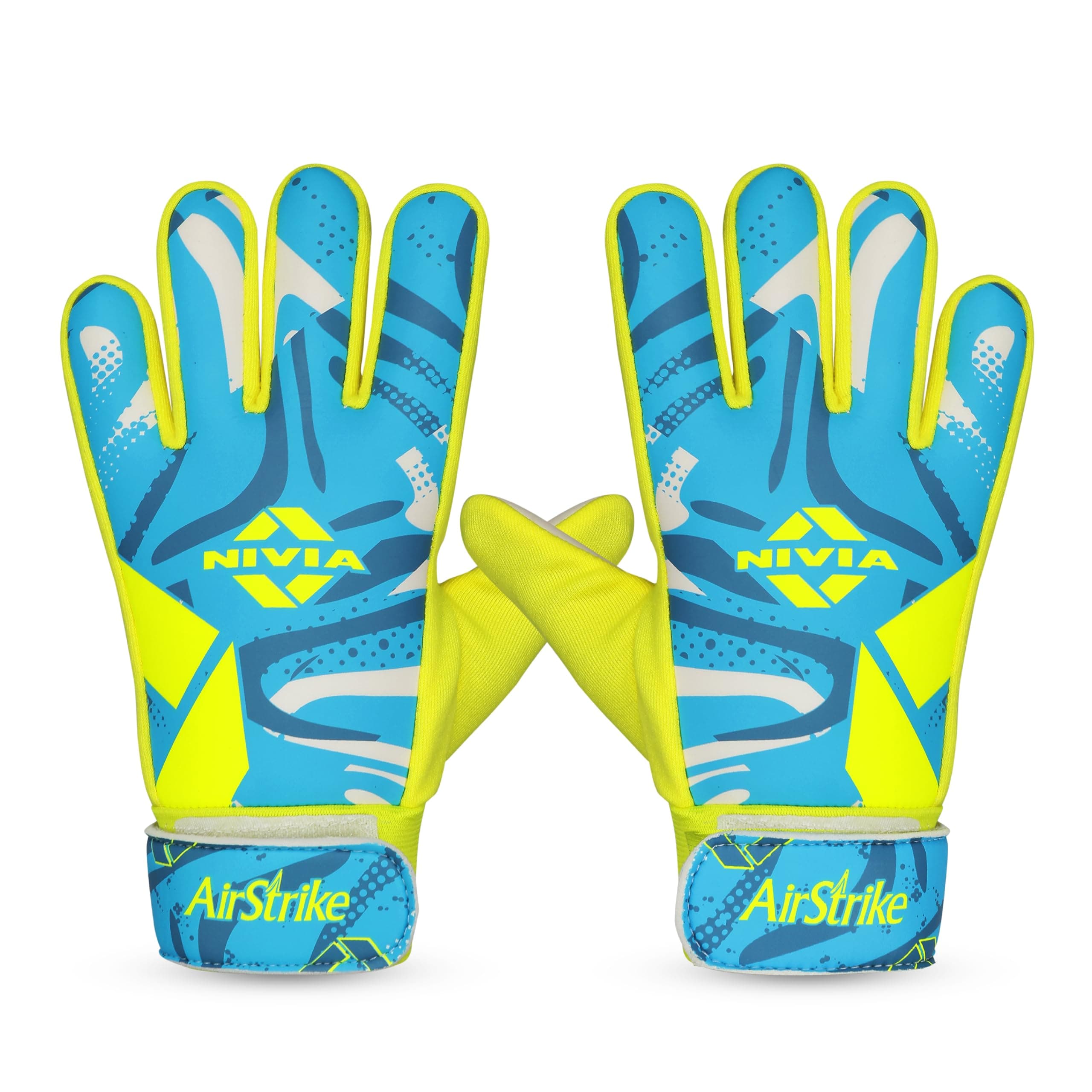 Nivia Air Strike Goalkeeper Gloves for Men & Women, PU Latex Gloves, Football Hand Gloves, (Black/Green) Medium