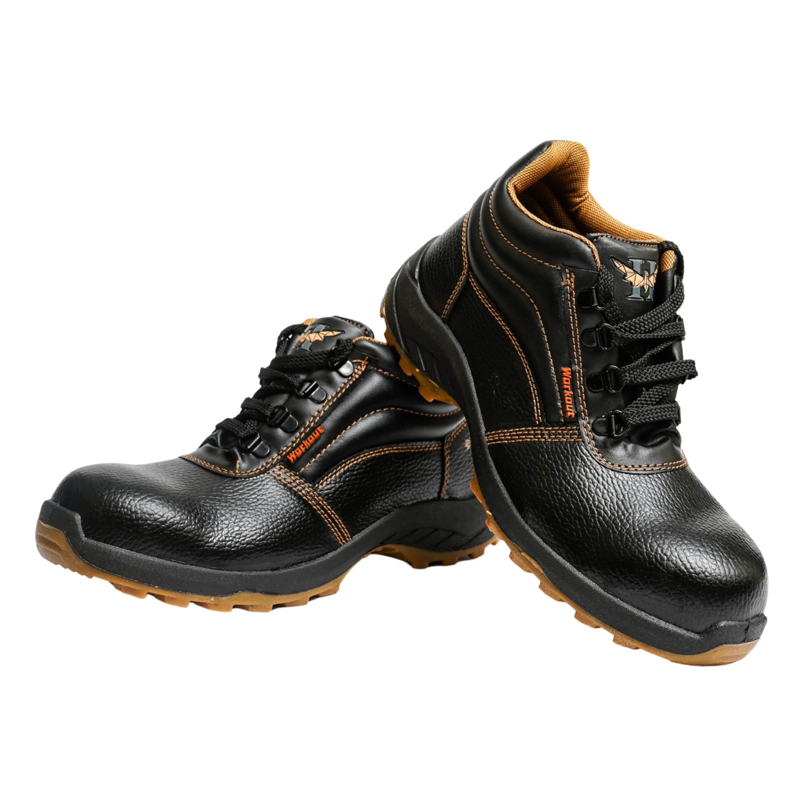 HILLSON Mens Workout Dual Density Black Pvc Safety Shoe(Size-8 Uk)