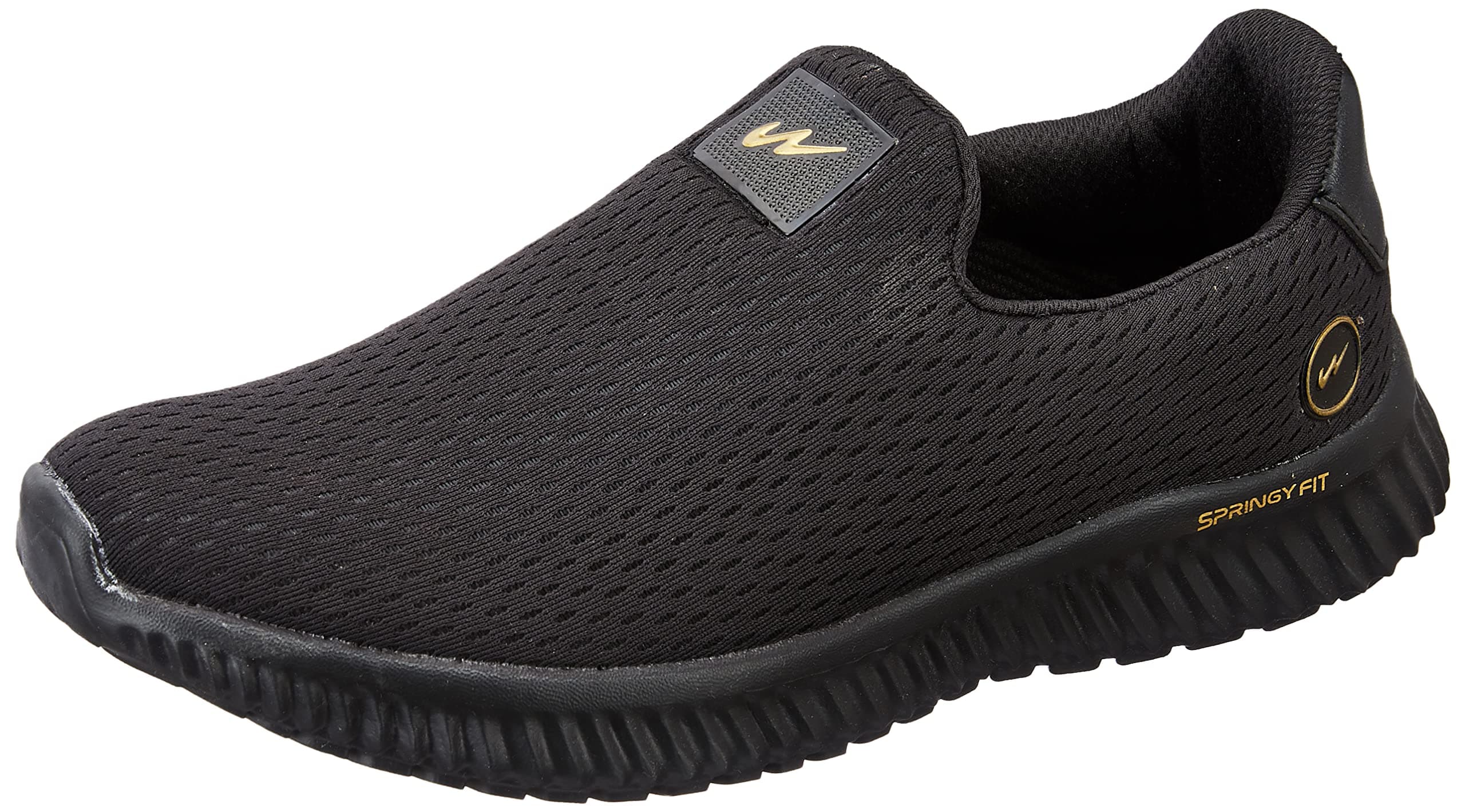 Campus Men's OXYFIT (N) Walking Shoes BLK/Gold - 9UK/India
