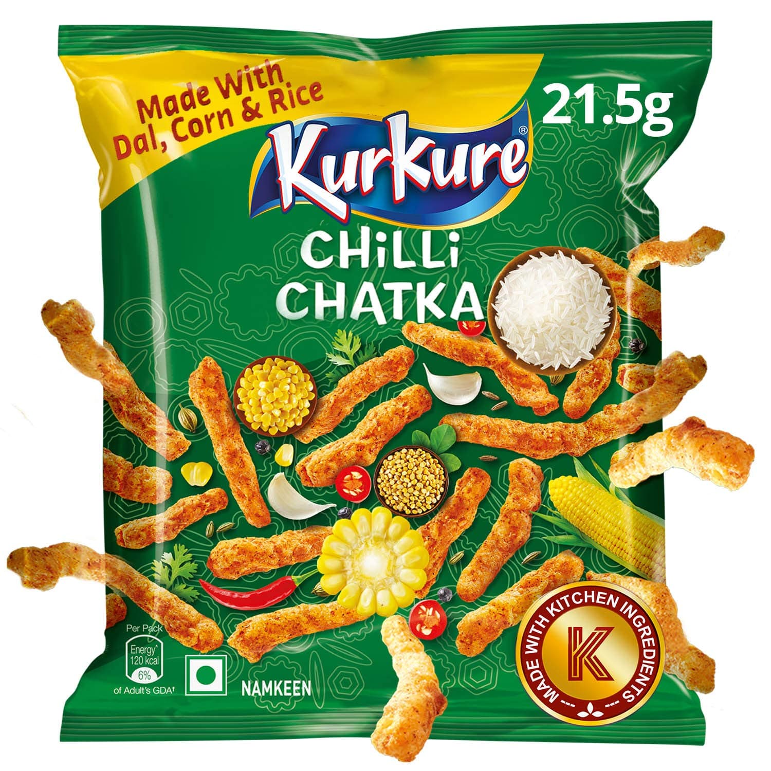 Kurkure Chilli Chatka Pouch, 20g