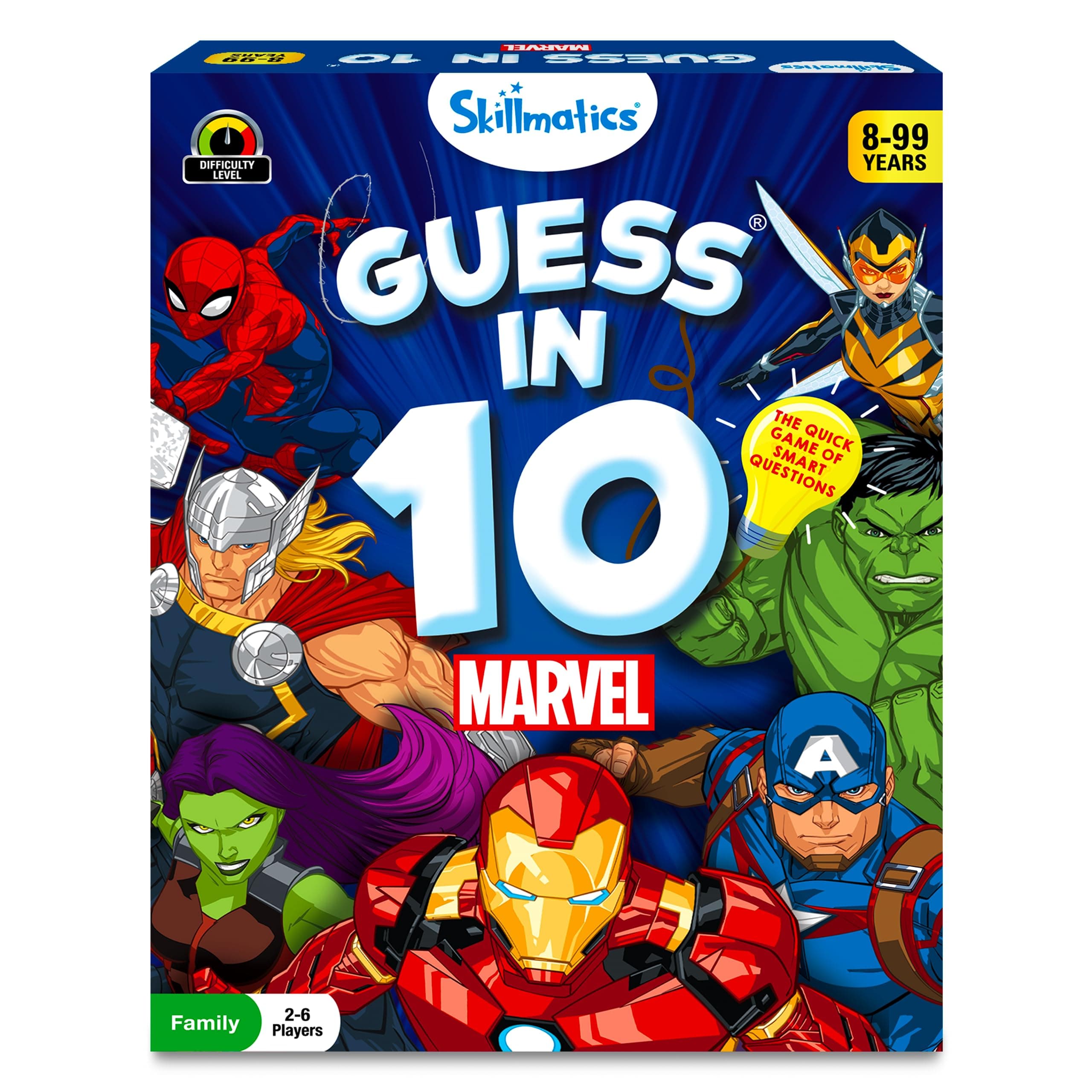 Skillmatics Guess in 10 Marvel, Perfect for Boys, Girls, Kids, Teens, Adults Who Love Card Games, Board Games, Toys, Avengers, Spiderman, Iron Man, Gifts for Ages 8, 9, 10 and Up