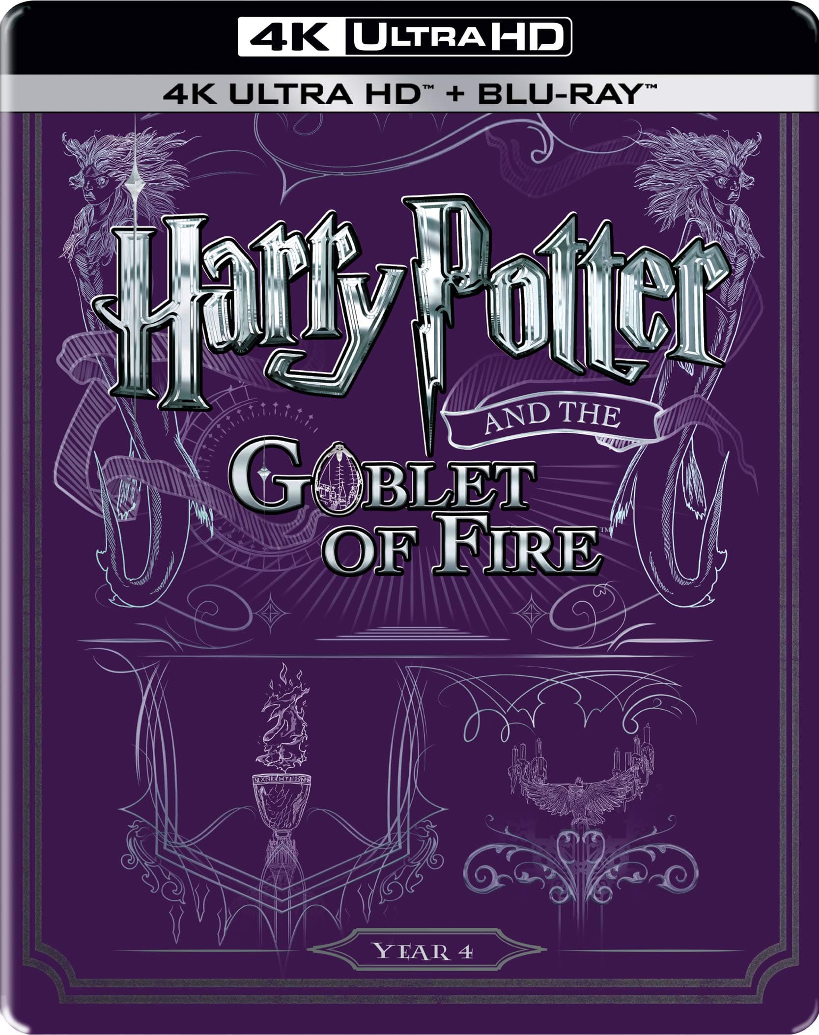 Harry Potter and the Goblet of Fire - Year 4 (2005) (Limited Collector's Edition Steelbook) (4K UHD + Blu-ray) (2-Disc)